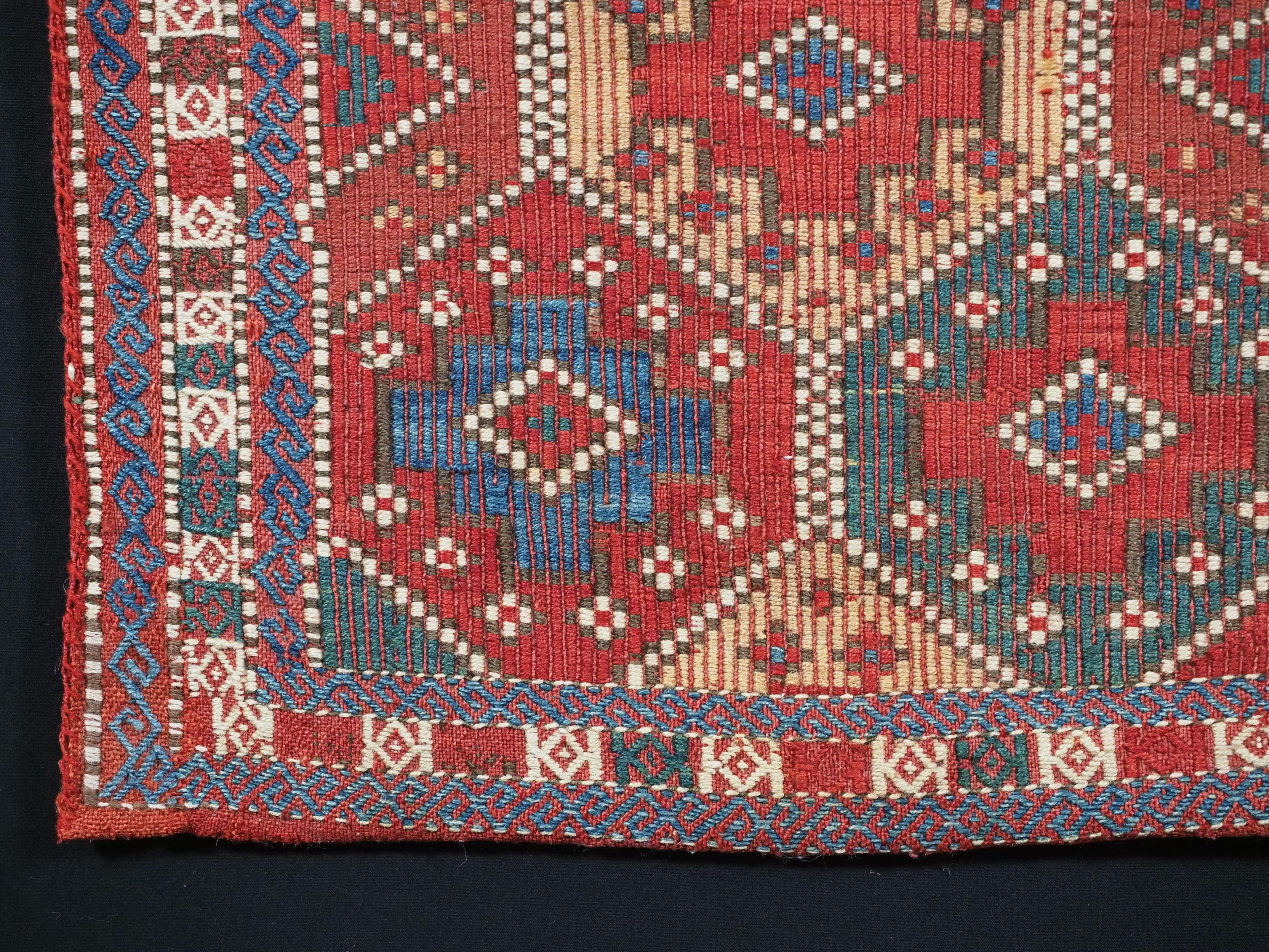 Antique tribal chanteh (vanity bag)  by the Azeri Tribes, Circa 1900. For Sale 1