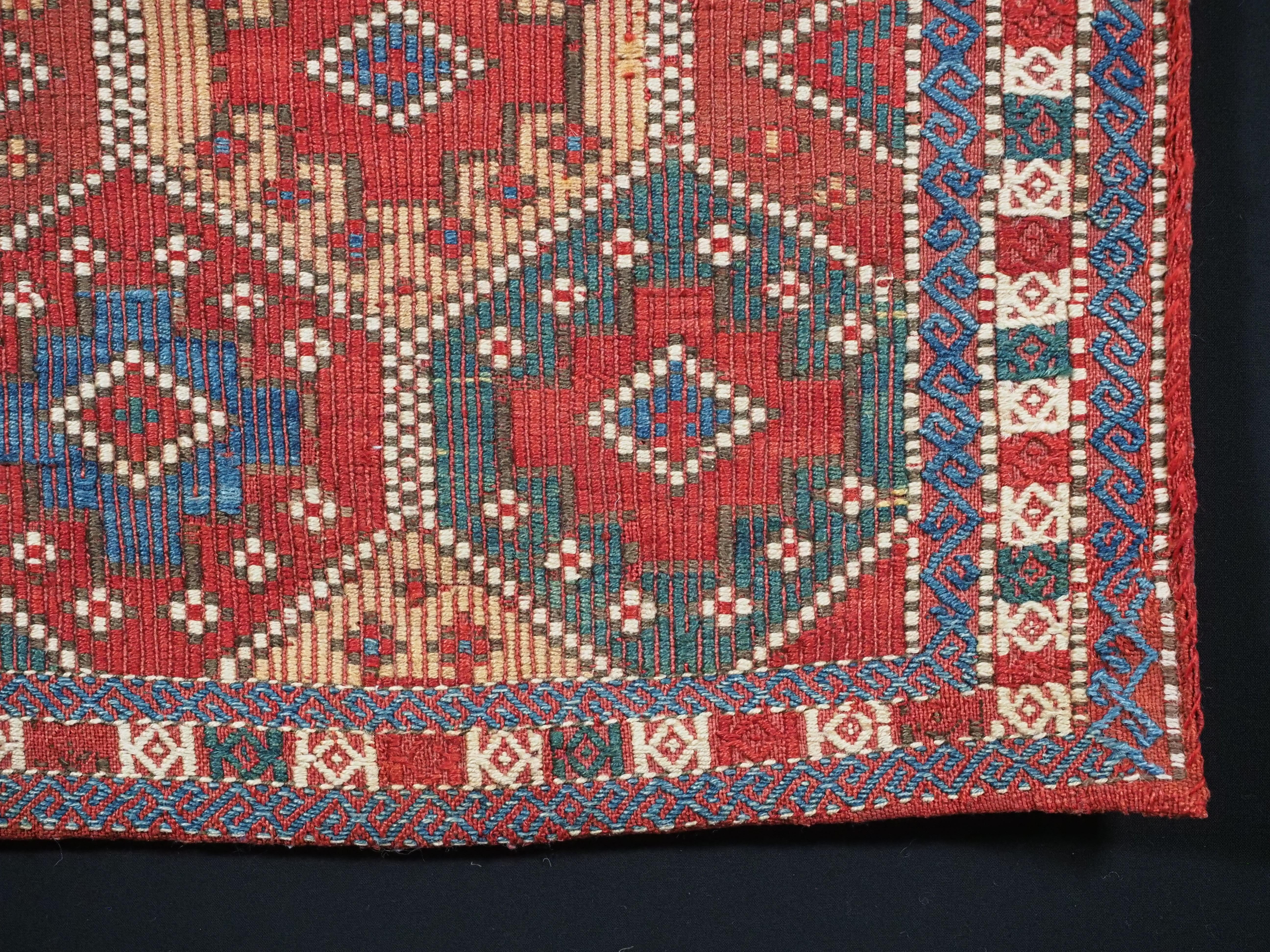 Antique tribal chanteh (vanity bag)  by the Azeri Tribes, Circa 1900. For Sale 2
