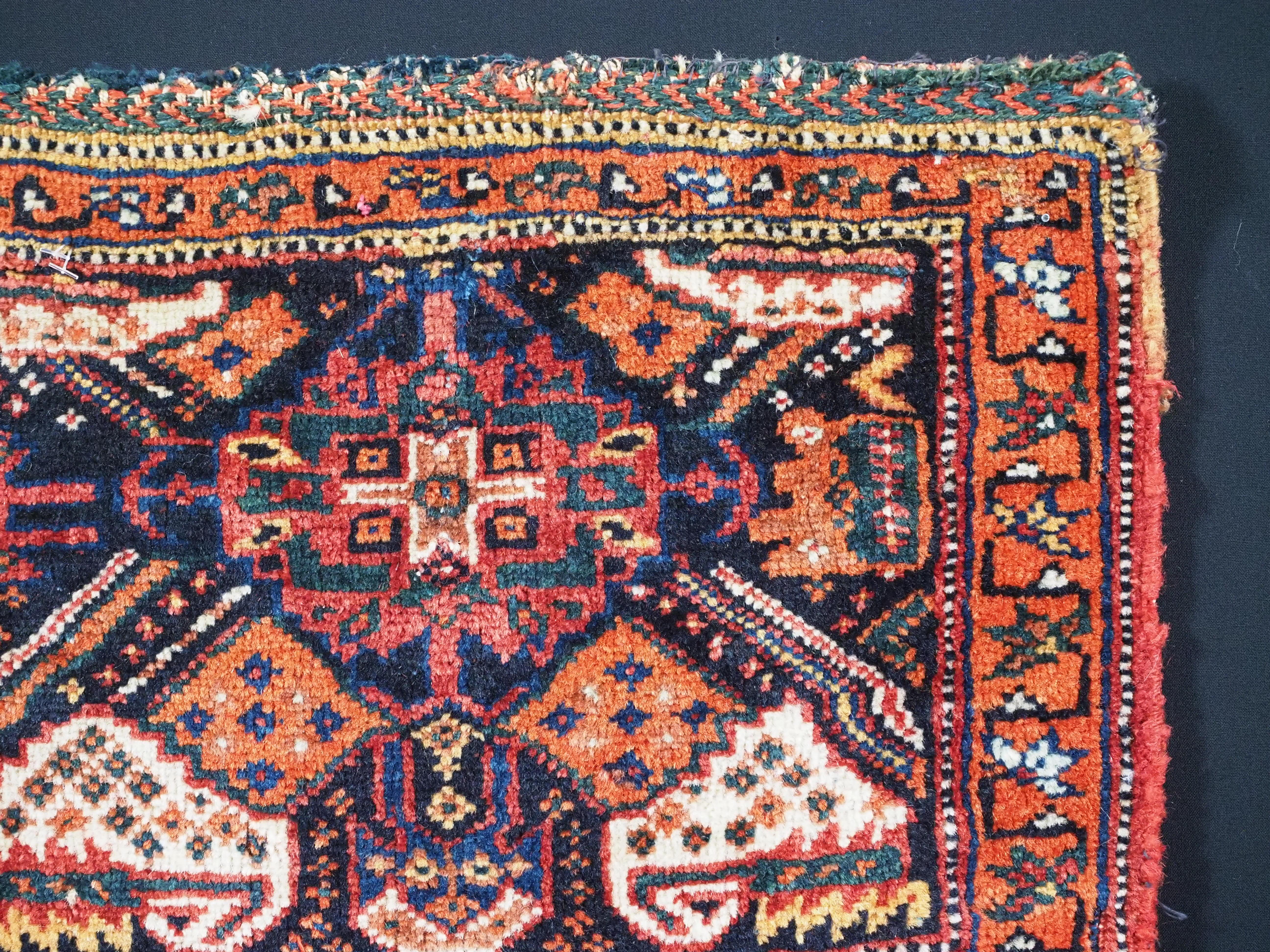 Antike Chanteh des Afshar-Stammes mit gewebter Rückseite, um 1900. (Kaukasisch) im Angebot