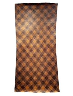 Antique Tribal Dayak Plaited Rattan Longhouse Mat (Tikar), Kalimantan