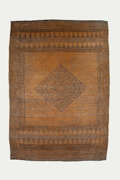 Antique Tribal Dayak Plaited Rattan Longhouse Mat (Tikar), Kalimantan