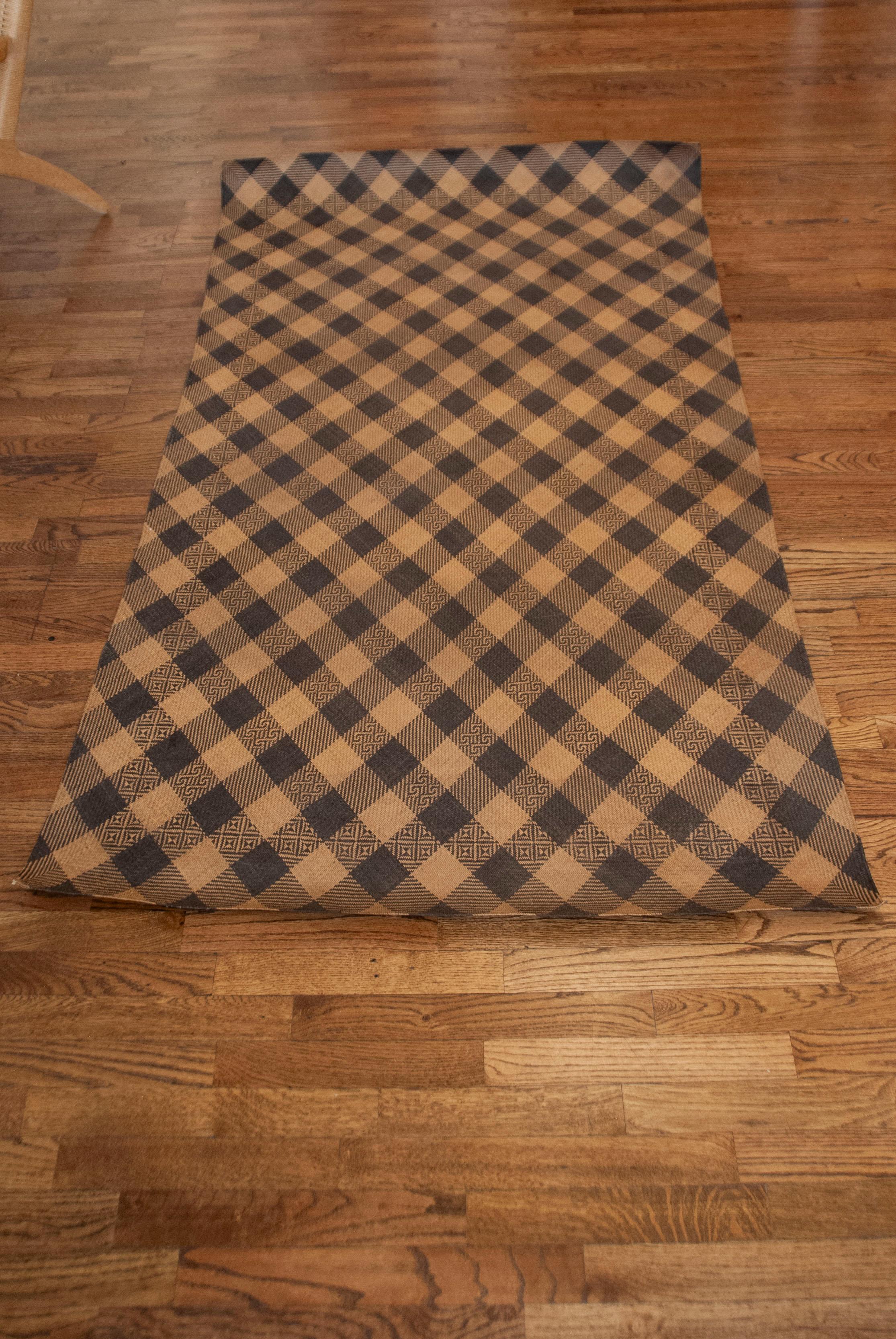 Antique Tribal Dayak Plaited Rattan Longhouse Mat (Tikar), Kalimantan Ratán en venta