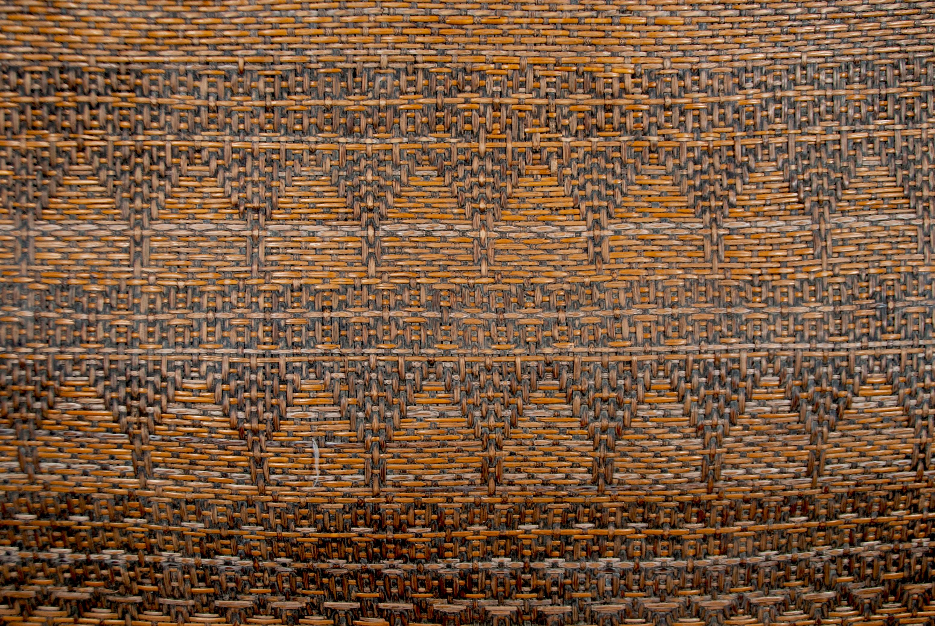 Antique Tribal Dayak Plaited Rattan Longhouse Mat (Tikar), Kalimantan en venta 1