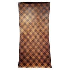 Antique Tribal Dayak Plaited Rattan Longhouse Mat (Tikar), Kalimantan