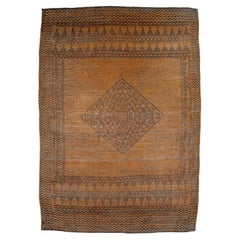 Antique Tribal Dayak Plaited Rattan Longhouse Mat (Tikar), Kalimantan