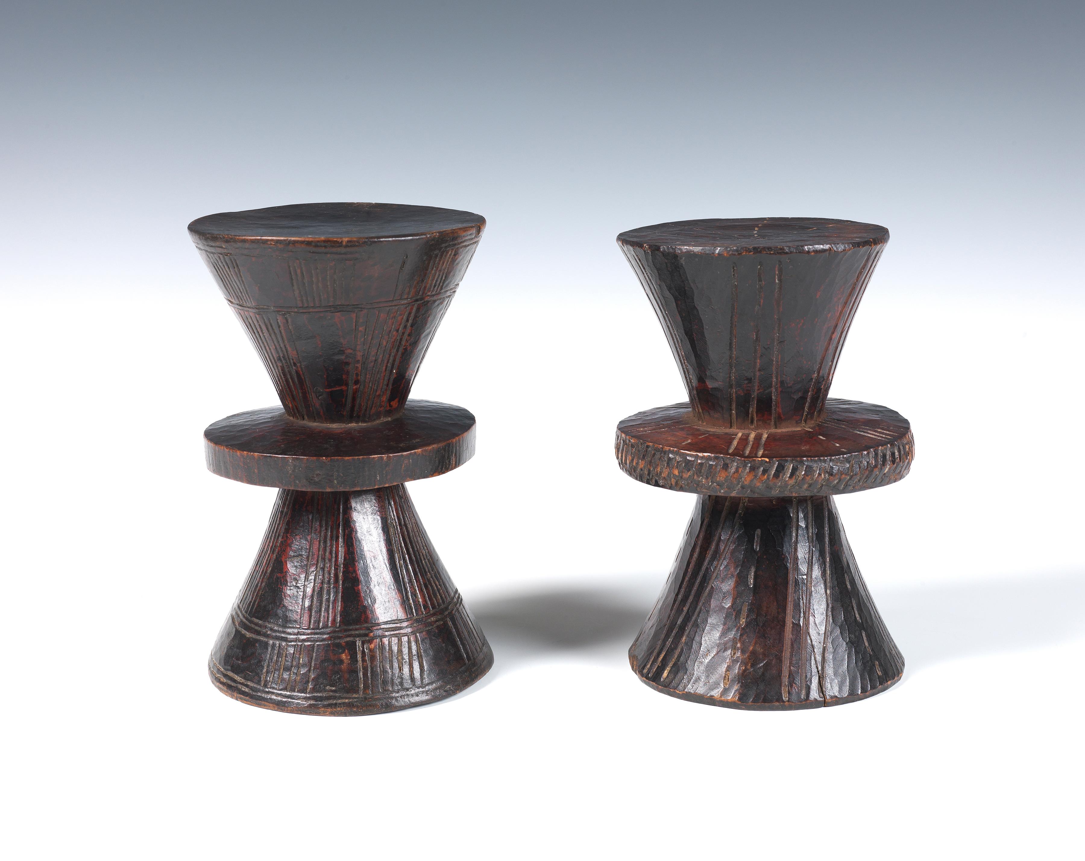 Antique Tribal Ethiopian Ceremonial Coffee Stands In Good Condition For Sale In Point Richmond, CA