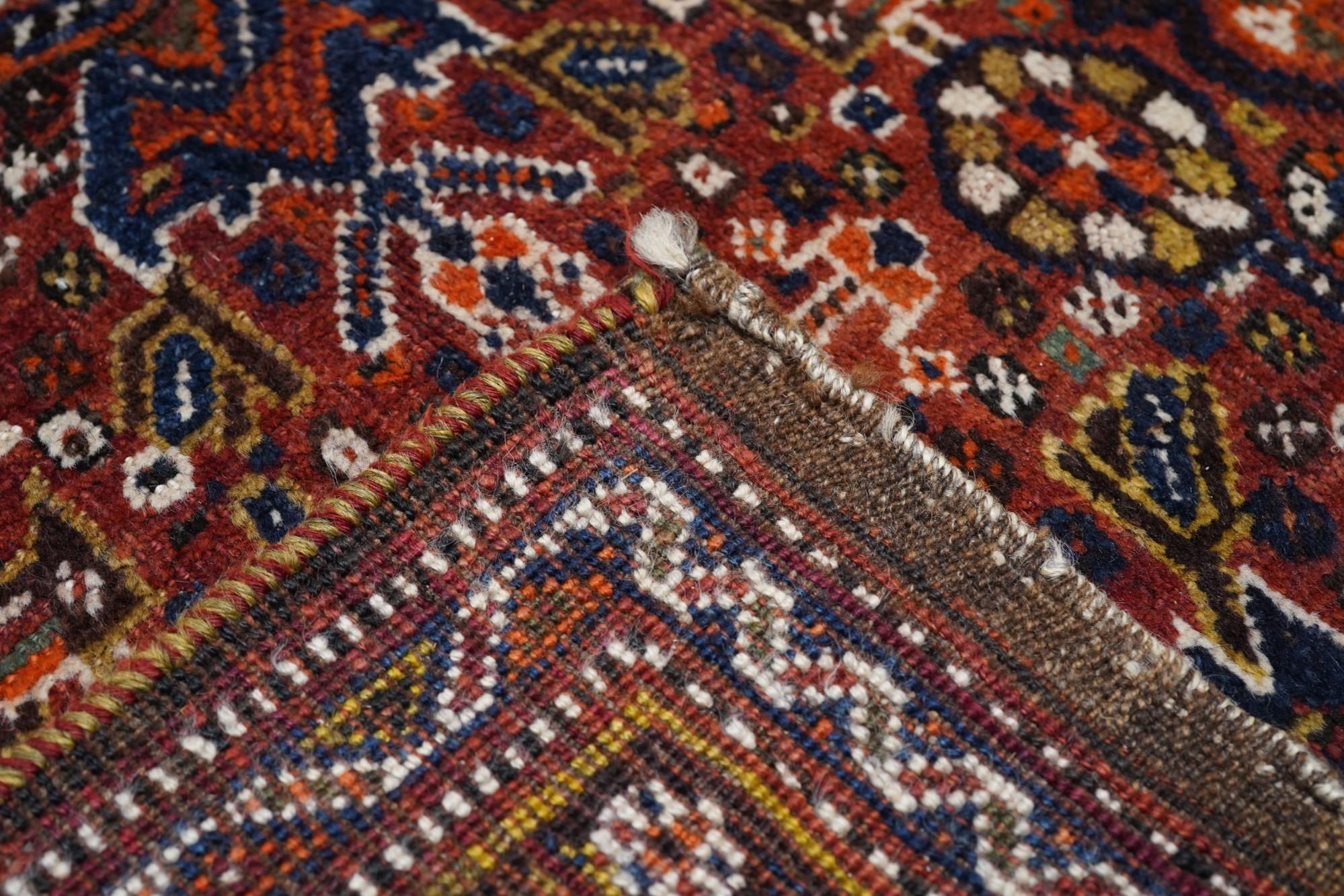 Antique Tribal Ghashgai Rug For Sale 5