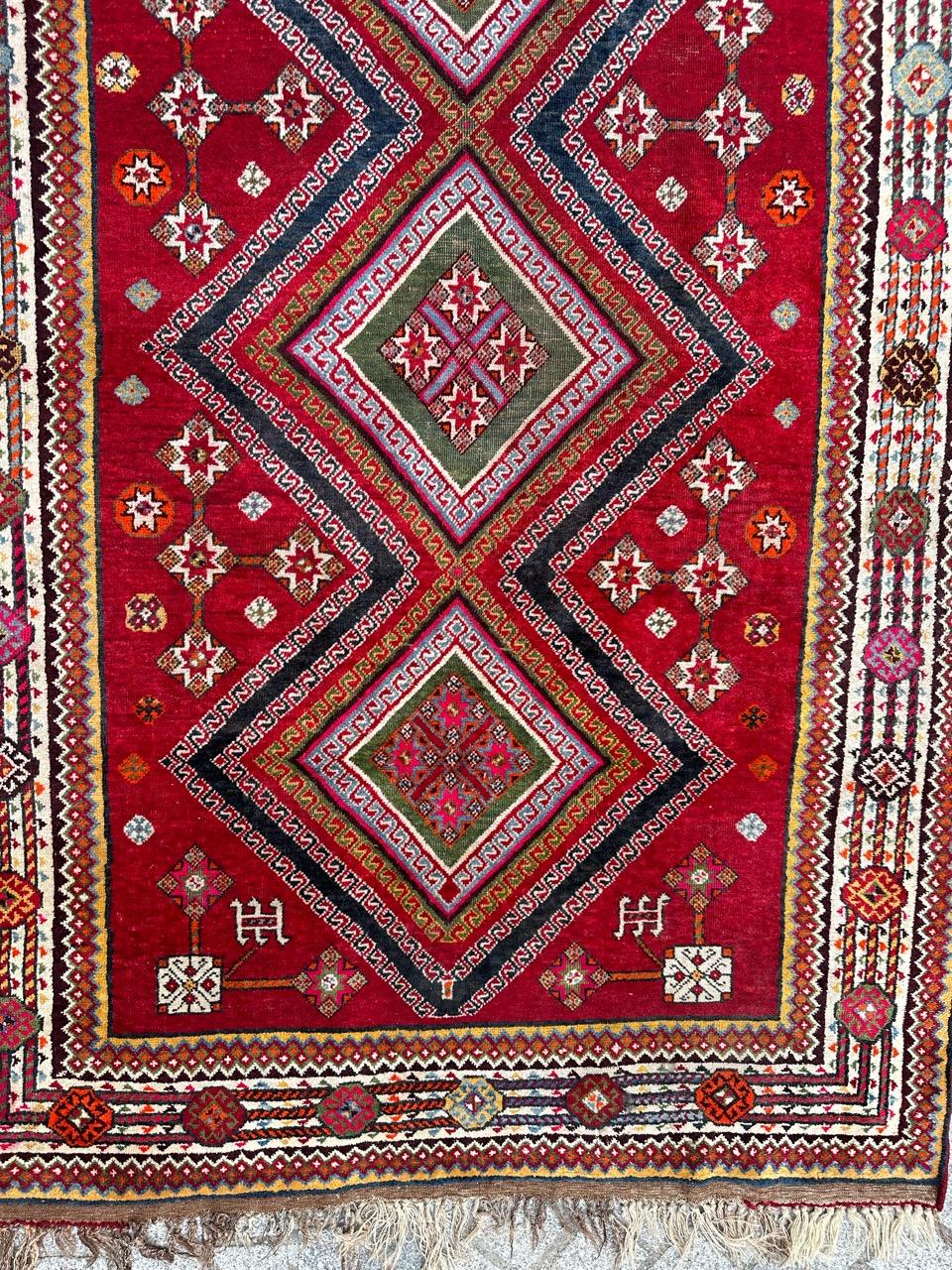 Asiatique Bobyrug's Antique tribal ghashghai rug rug  en vente
