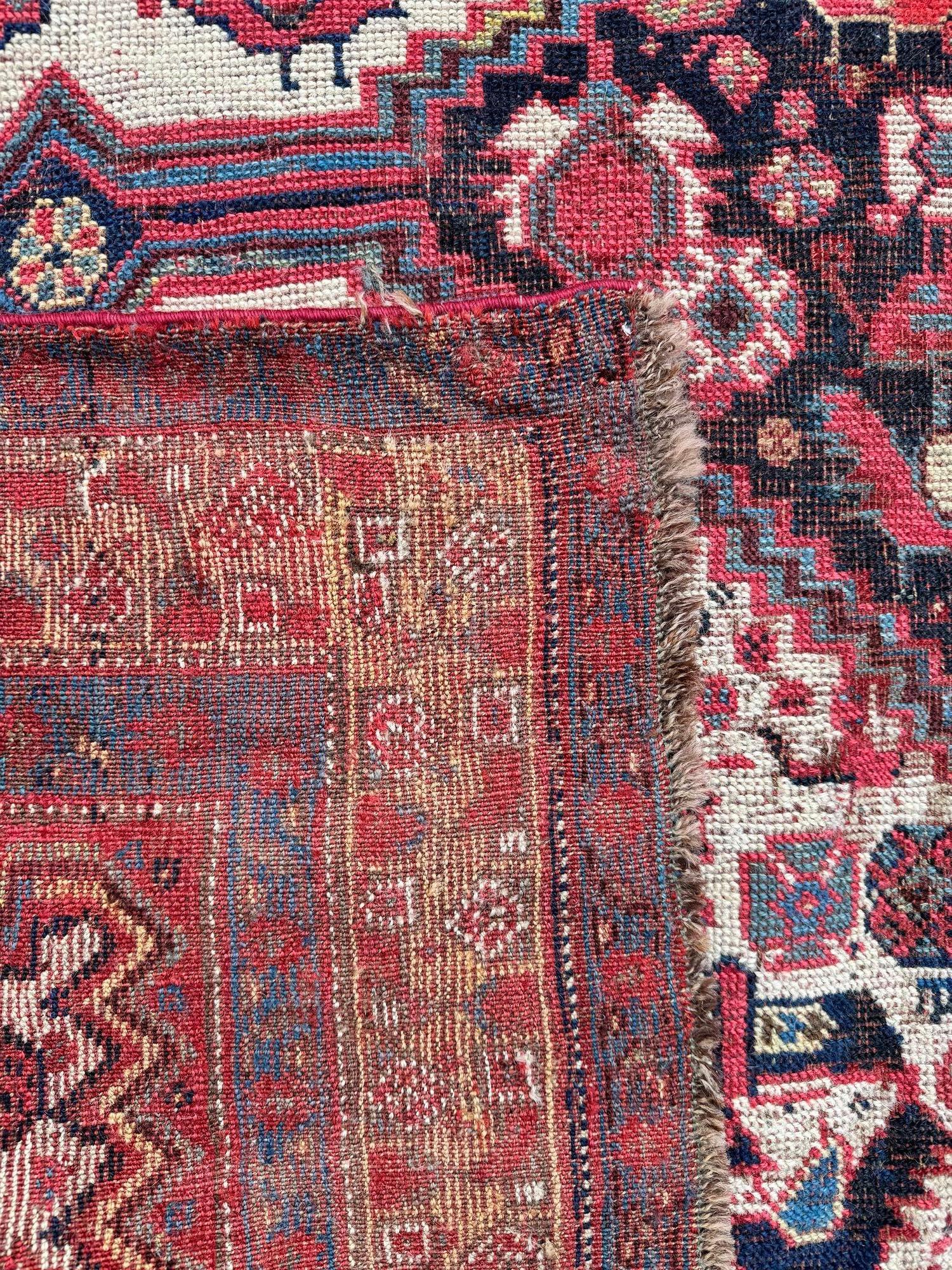 Antique Tribal Khamseh Rug 2.14m x 1.54m 13