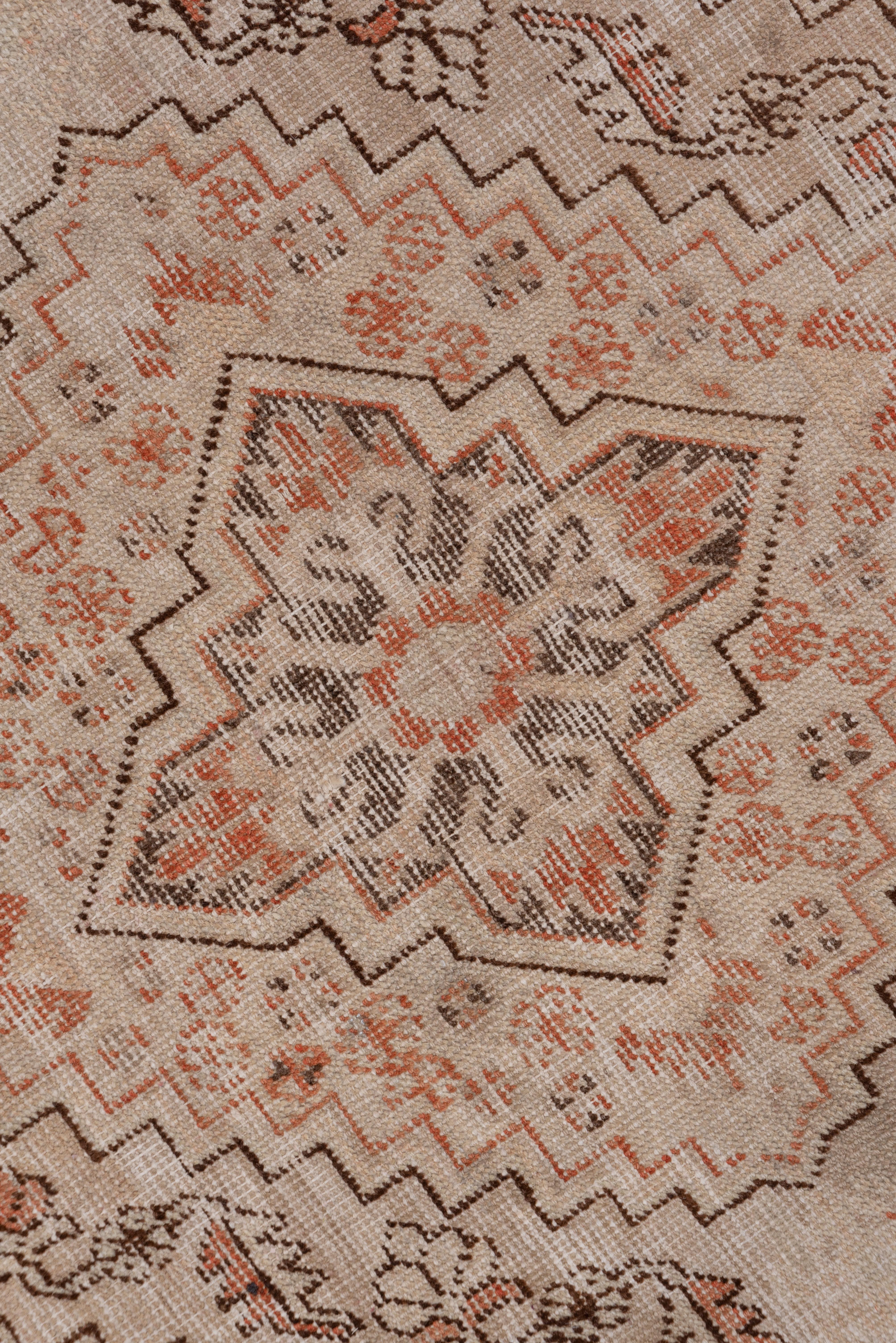 Antique Tribal Khotan Rug, Orange and Light Gray Tones In Good Condition For Sale In New York, NY