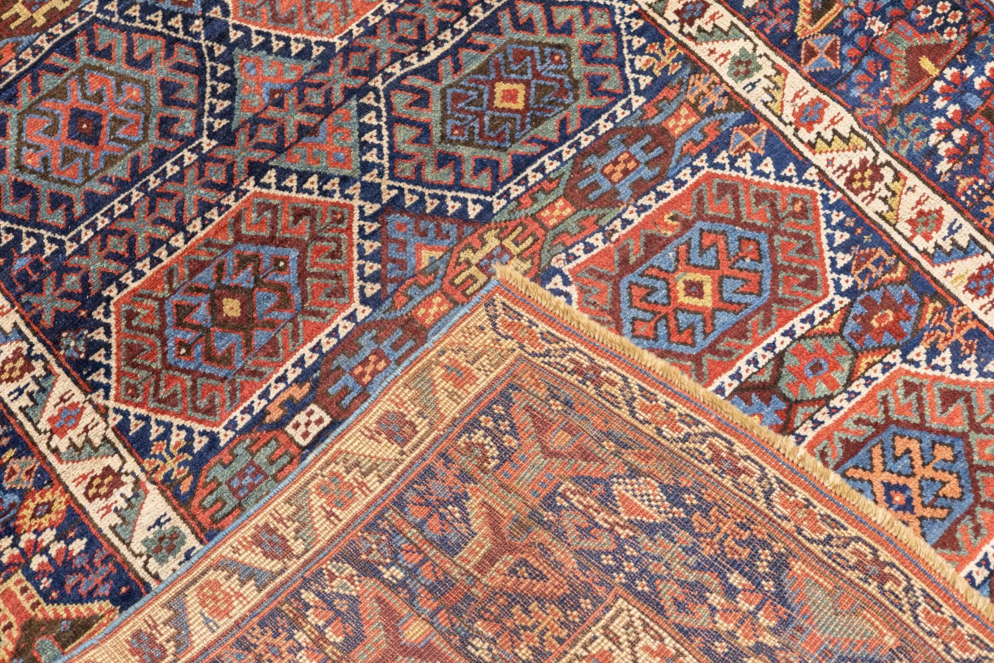 Antique Tribal Kurdish Rug 4'2'' x 6'4'' For Sale 3