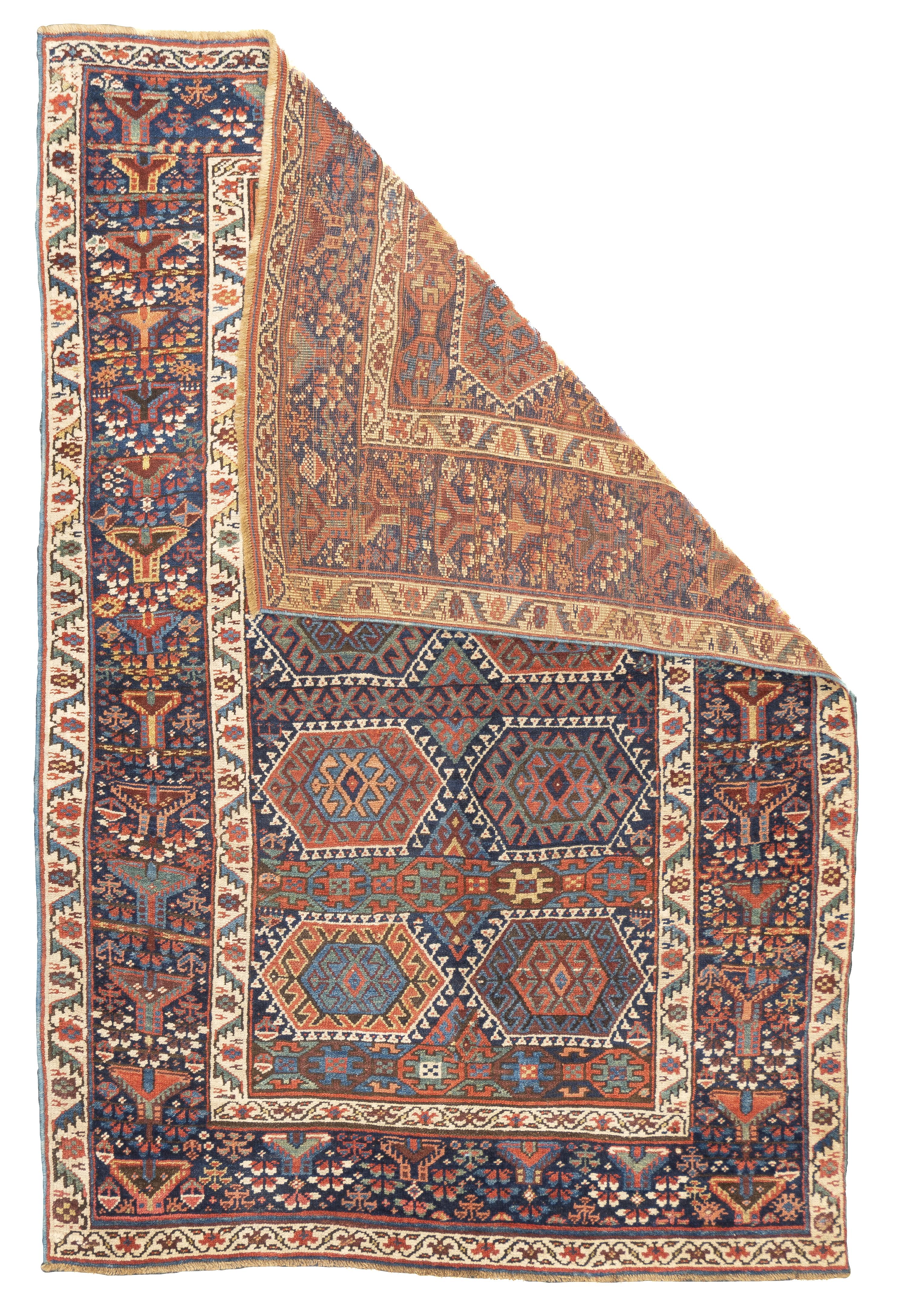 Antique Tribal Kurdish Rug 4'2'' x 6'4''. 