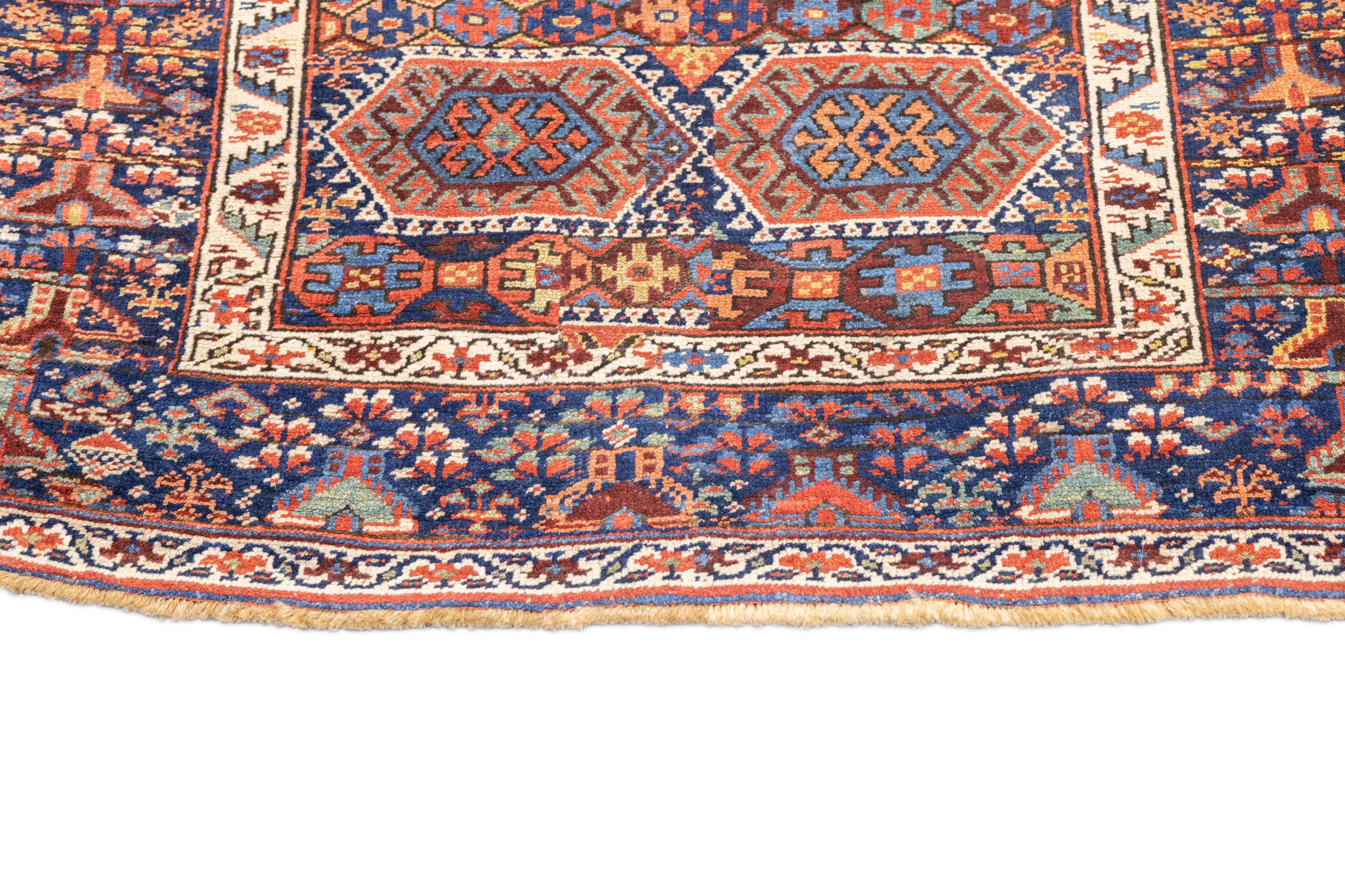 Antique Tribal Kurdish Rug 4'2'' x 6'4'' In Good Condition For Sale In New York, NY
