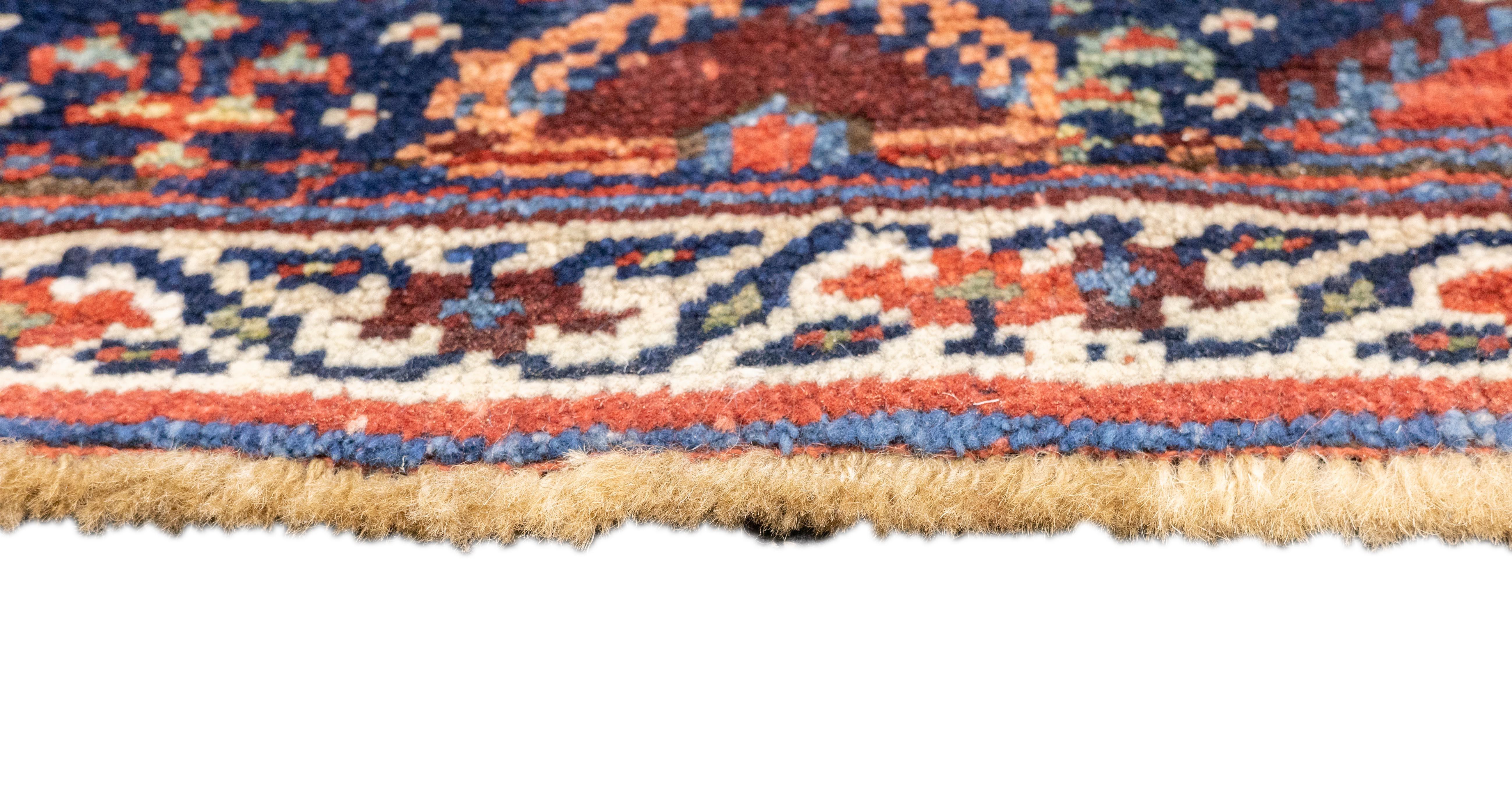 19th Century Antique Tribal Kurdish Rug 4'2'' x 6'4'' For Sale
