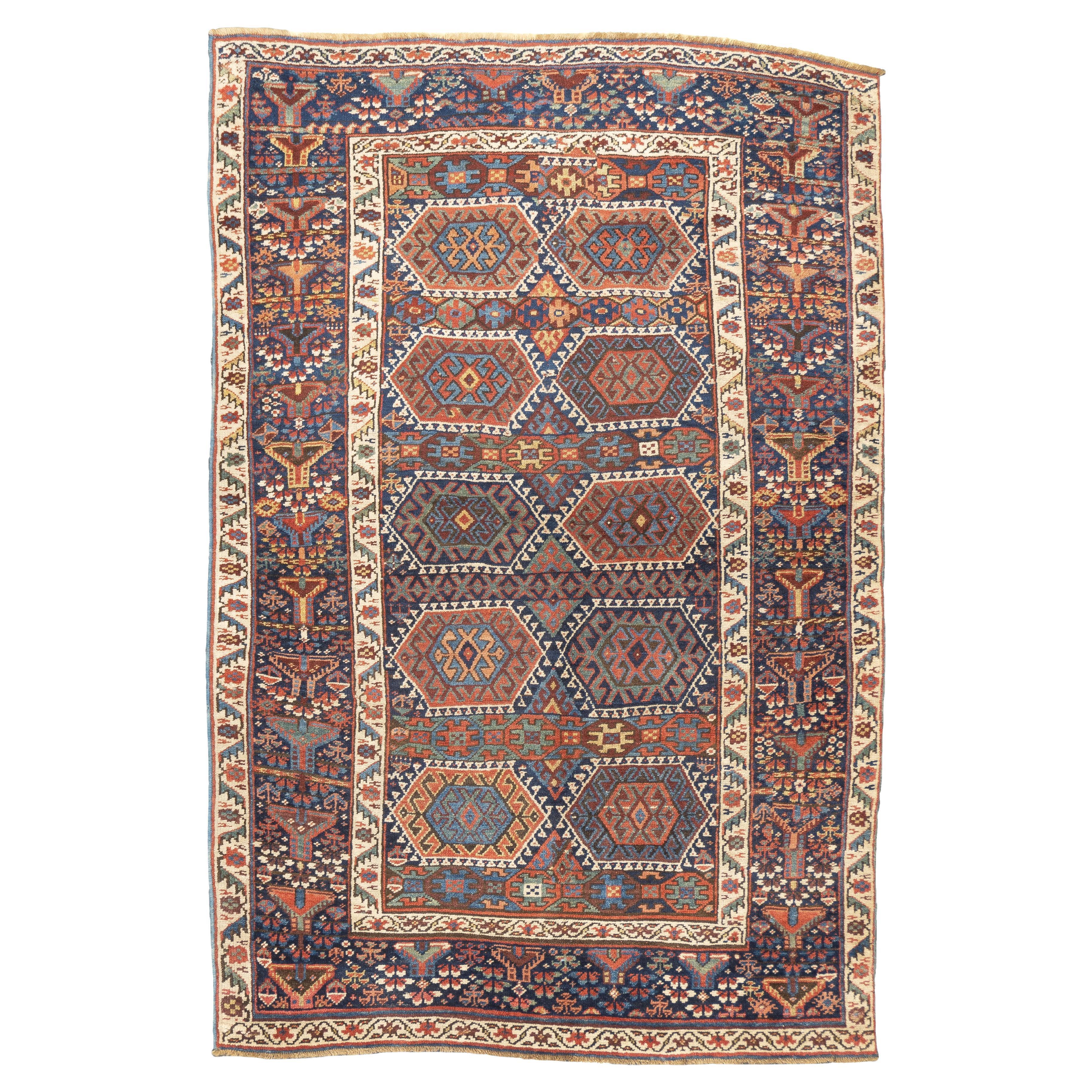 Antique Tribal Kurdish Rug 4'2'' x 6'4''