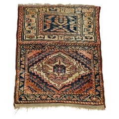 Vintage Tribal  Kurdish Sampler Oriental Wool Mat Circa 1920