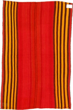 Antique Tribal Minimalist Jajim Kilim Rug