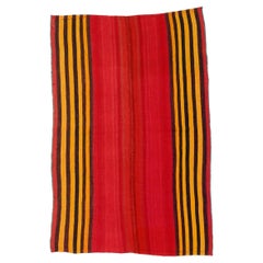Antique Tribal Minimalist Jajim Kilim Rug