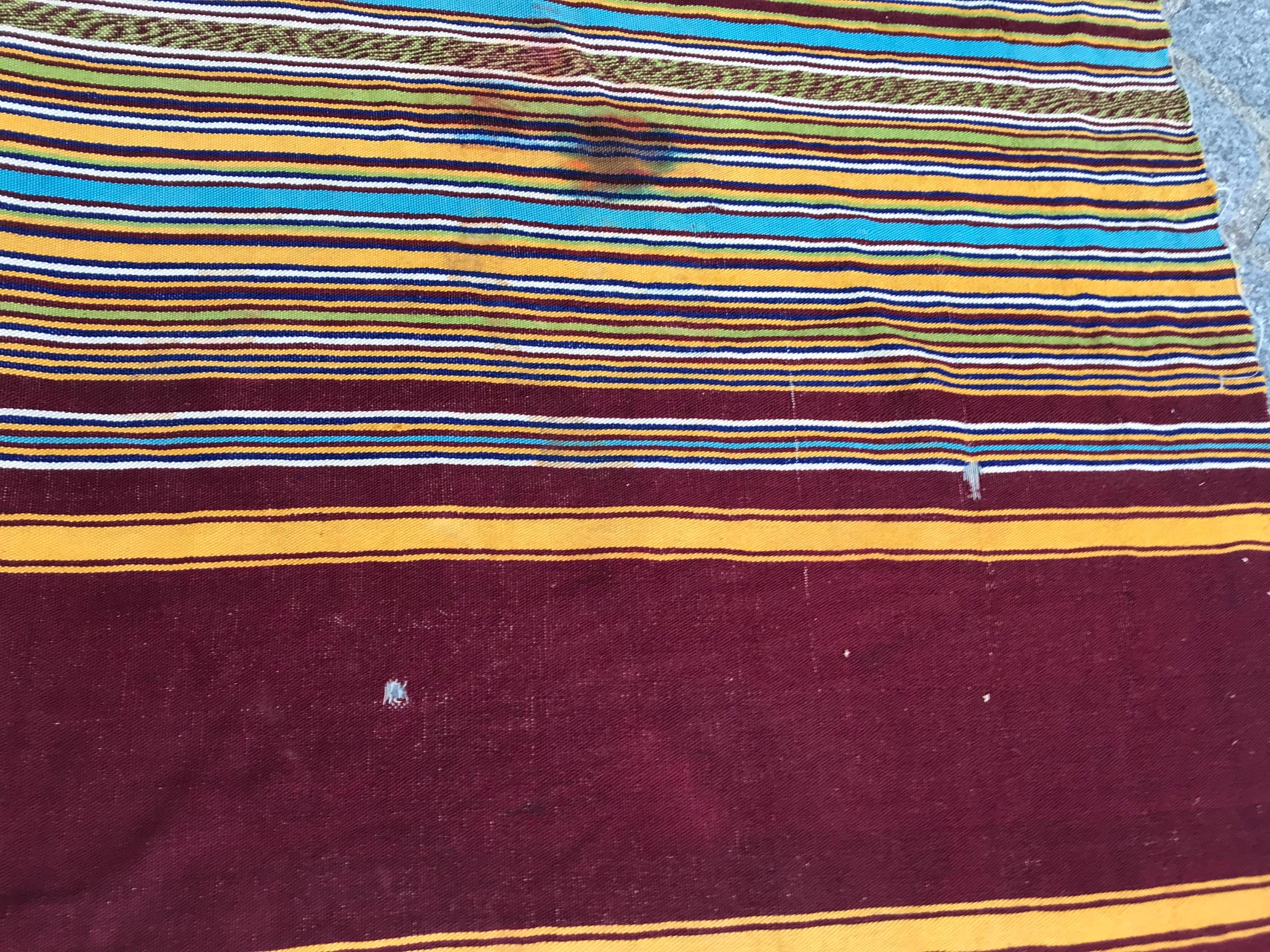 Lana Coperta antica tribale marocchina intrecciata in vendita