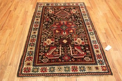 Antique Caucasian Kazak Rug. 4 ft 8 in x 6 ft 3 in