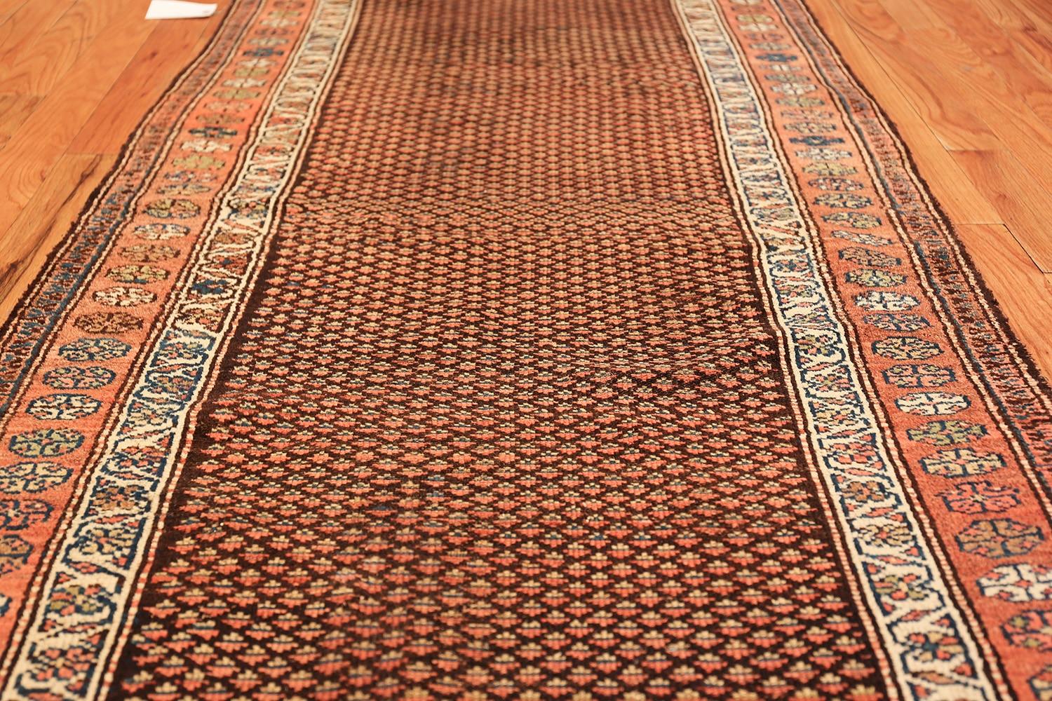 Hand-Knotted Antique Northwest Persian Runner Rug. Size: 3 ft 4 in x 10 ft 4 in  For Sale