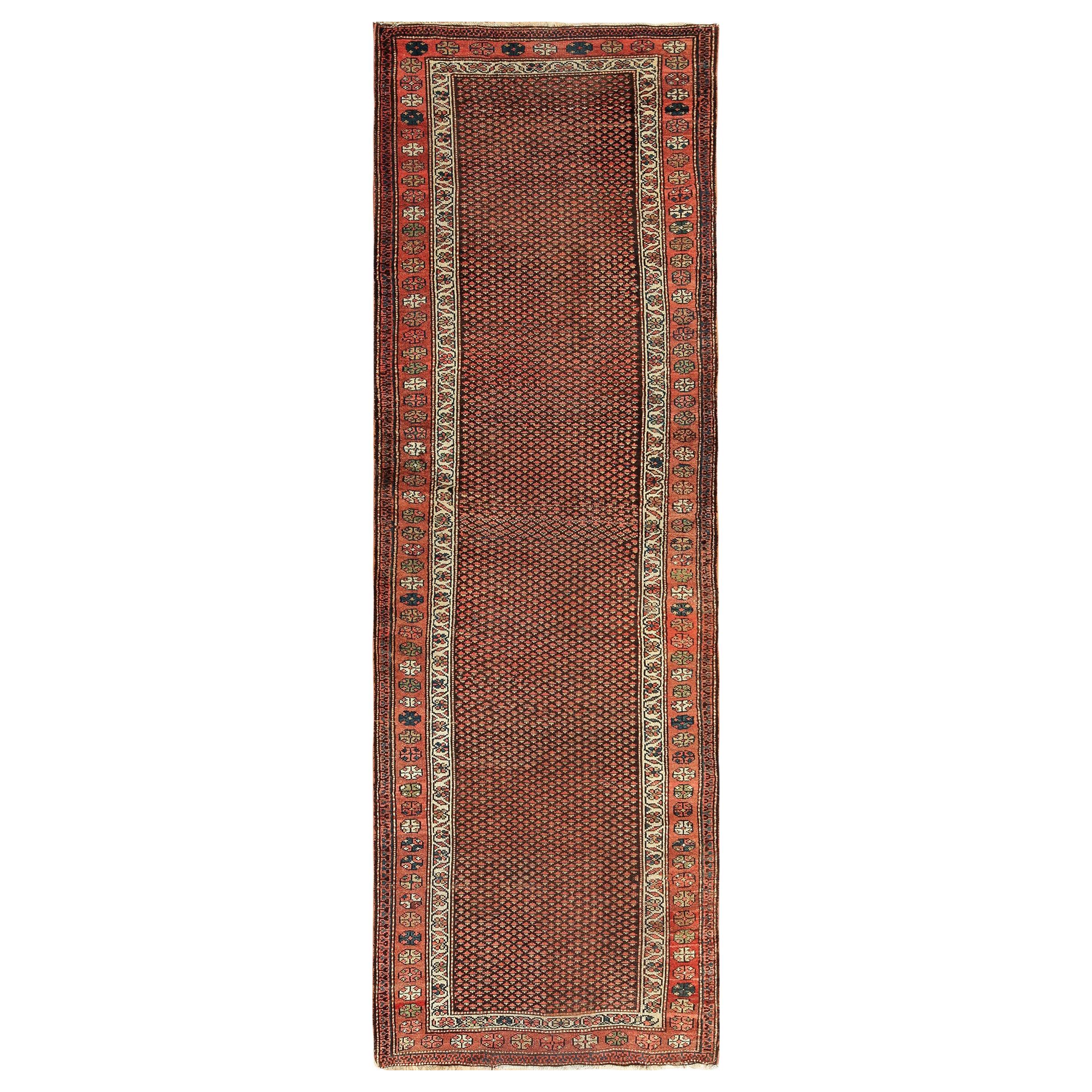 Antique Northwest Persian Runner Rug. Size: 3 ft 4 in x 10 ft 4 in 