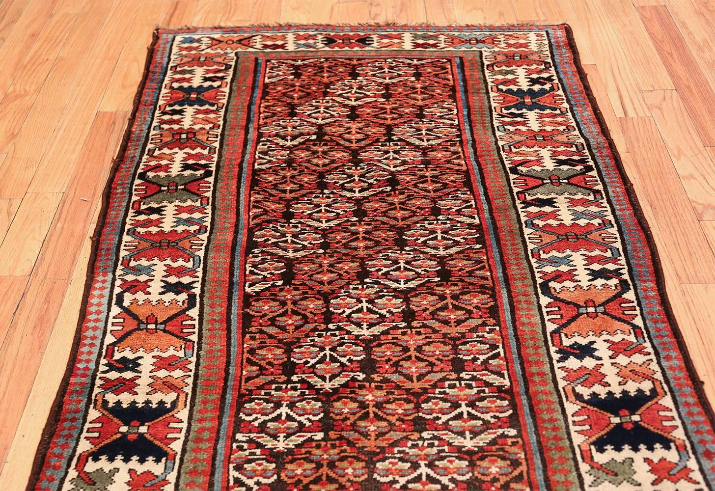 Antique Tribal Northwest Persian Runner. Size: 3 ft 7 in x 13 ft 5 in  For Sale 2