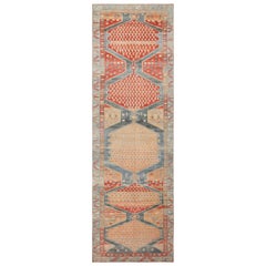 Antique Tribal Paisley Persian Rug. 5 ft 4 in x 17 ft