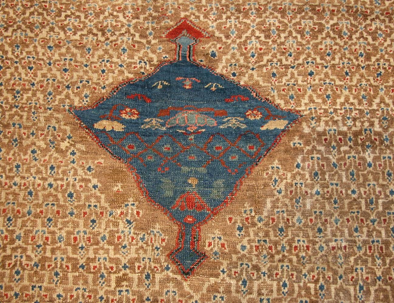 19th Century Nazmiyal Collection Antique Tribal Persian Bakshaish Rug. Size: 8 ft x 11 ft 