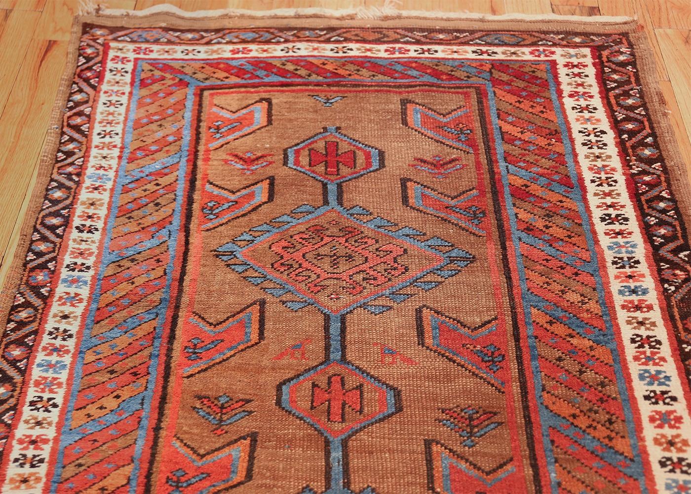 Antique Tribal Persian Bakshaish Runner Rug. 3 ft 3 in x 14 ft  For Sale 1