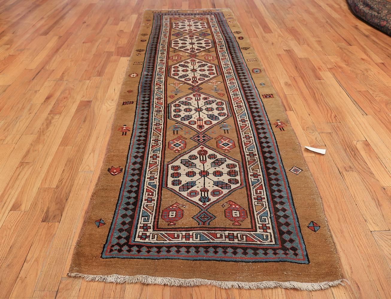 Nazmiyal Antique Persian Bakshaish Runner Rug. Size: 3 ft 7 in x 11 ft 5 in 6