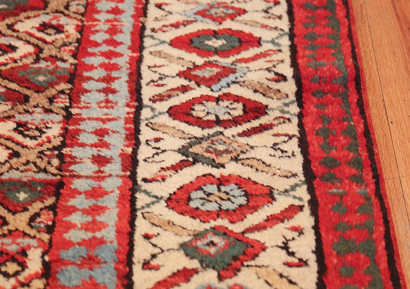 Antique Tribal Persian Kurdish Runner Rug, Country of Origin / rug type: Persian rug, Circa date: 1900. Size: 3 ft 5 in x 11 ft 10 in (1.04 m x 3.61 m)

