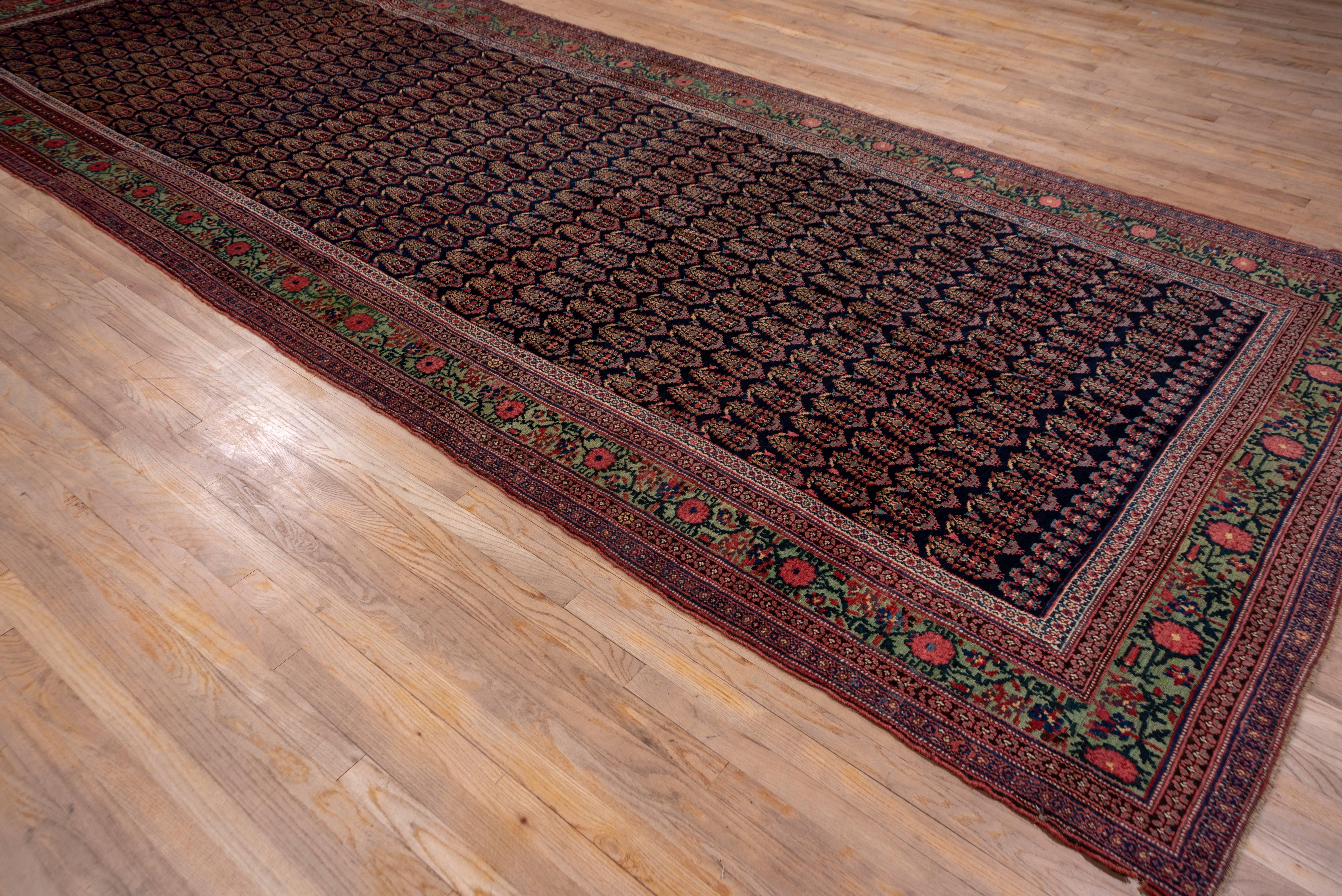Wool Antique Tribal Persian Malayer Gallery Carpet For Sale