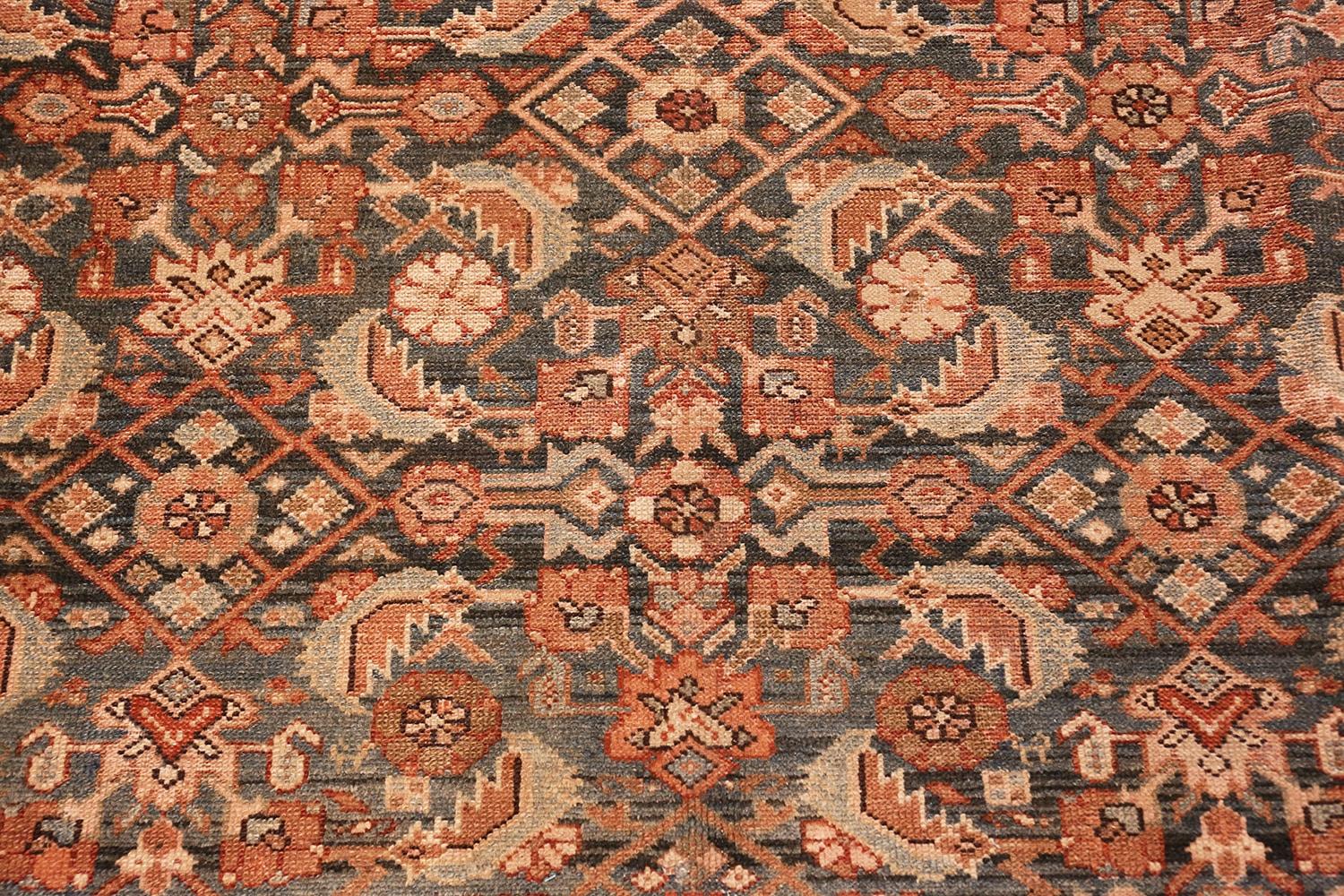 Wool Antique Tribal Persian Malayer Rug. Size: 6' 6