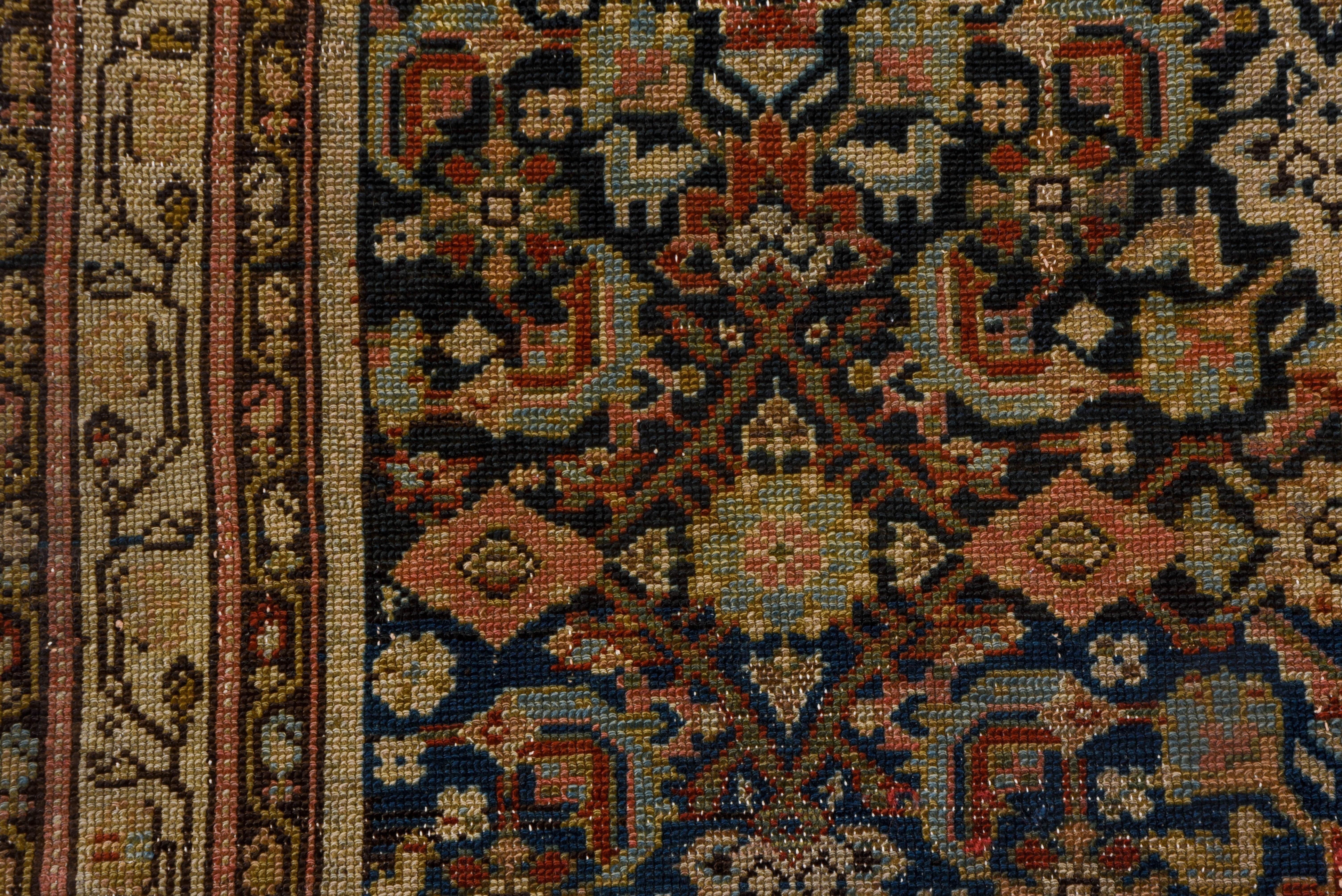 Hand-Knotted Antique Tribal Persian Malayer Scatter Rug For Sale