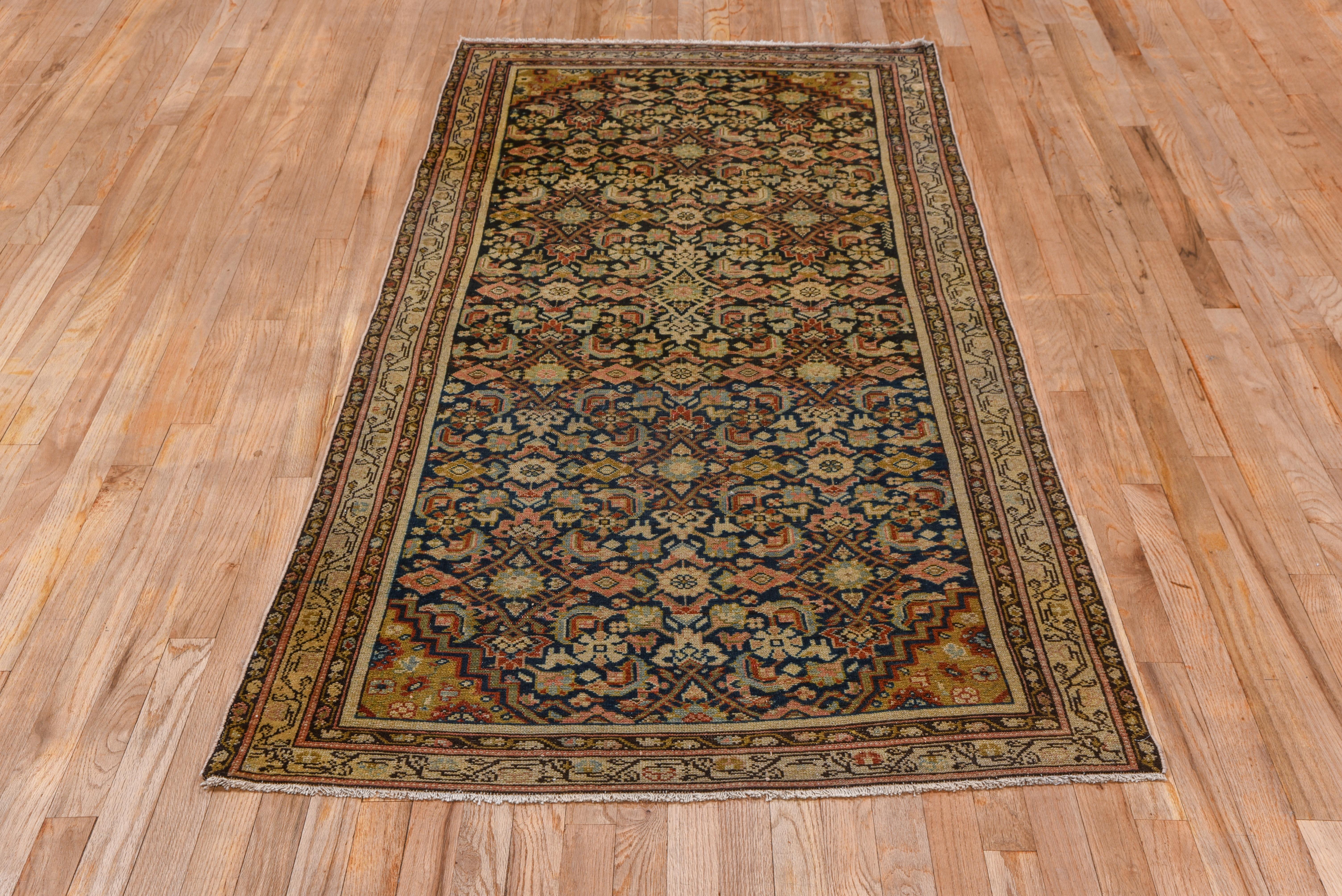 Wool Antique Tribal Persian Malayer Scatter Rug For Sale