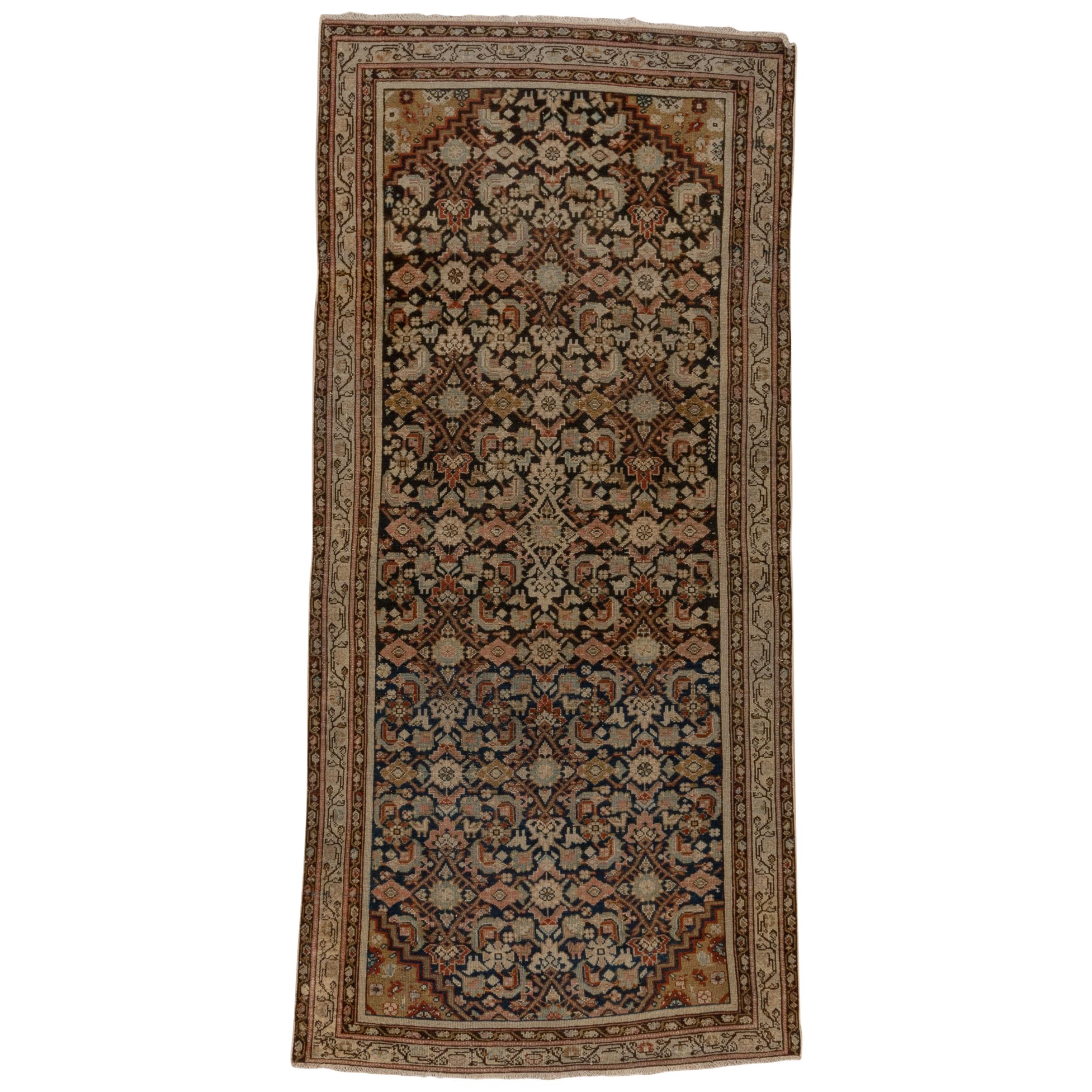 Antique Tribal Persian Malayer Scatter Rug For Sale