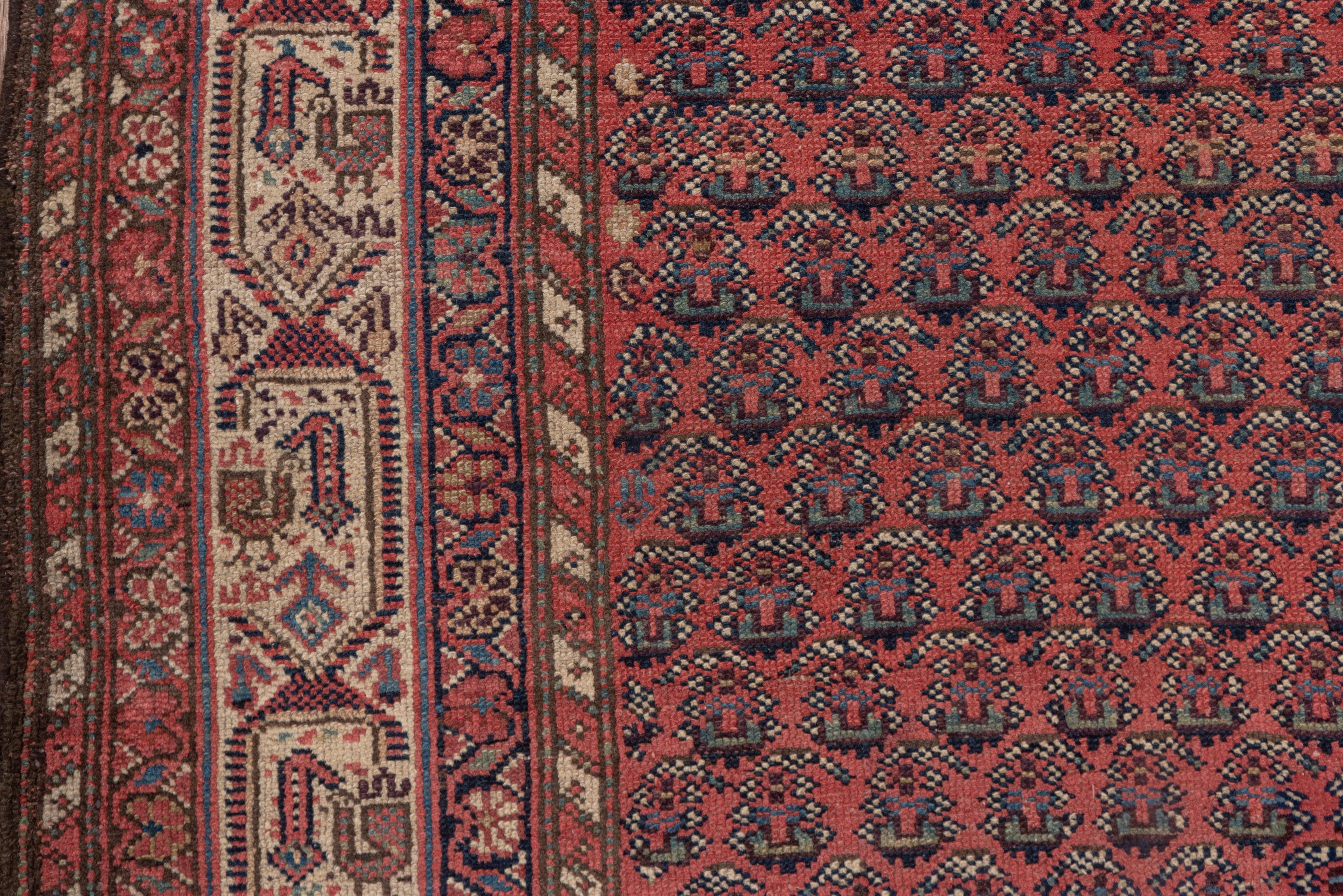 Ancien chemin de table tribal persan à sarabande, champ de cachemire rouge, circa 1920 Bon état - En vente à New York, NY