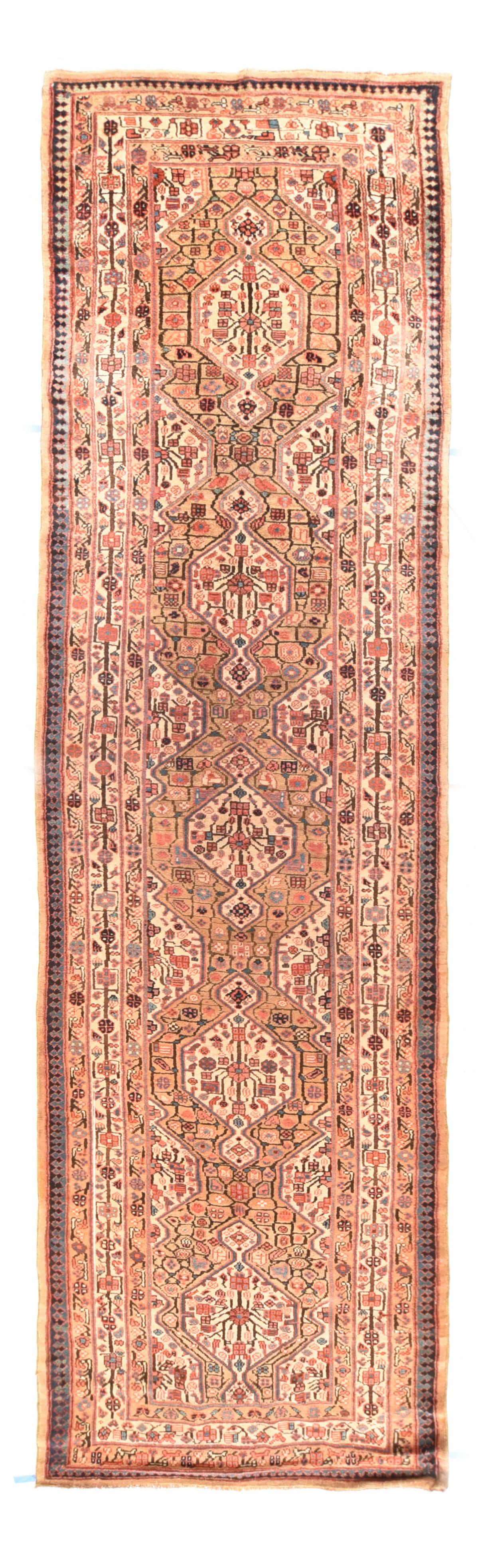 Persian Antique Tribal Sarab Rug 3'7'' x 14'6'' For Sale