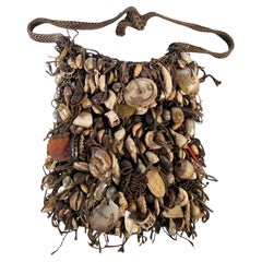 Antique Tribal Shaman’s Bilum Bag From Papua New Guinea Circa 1900