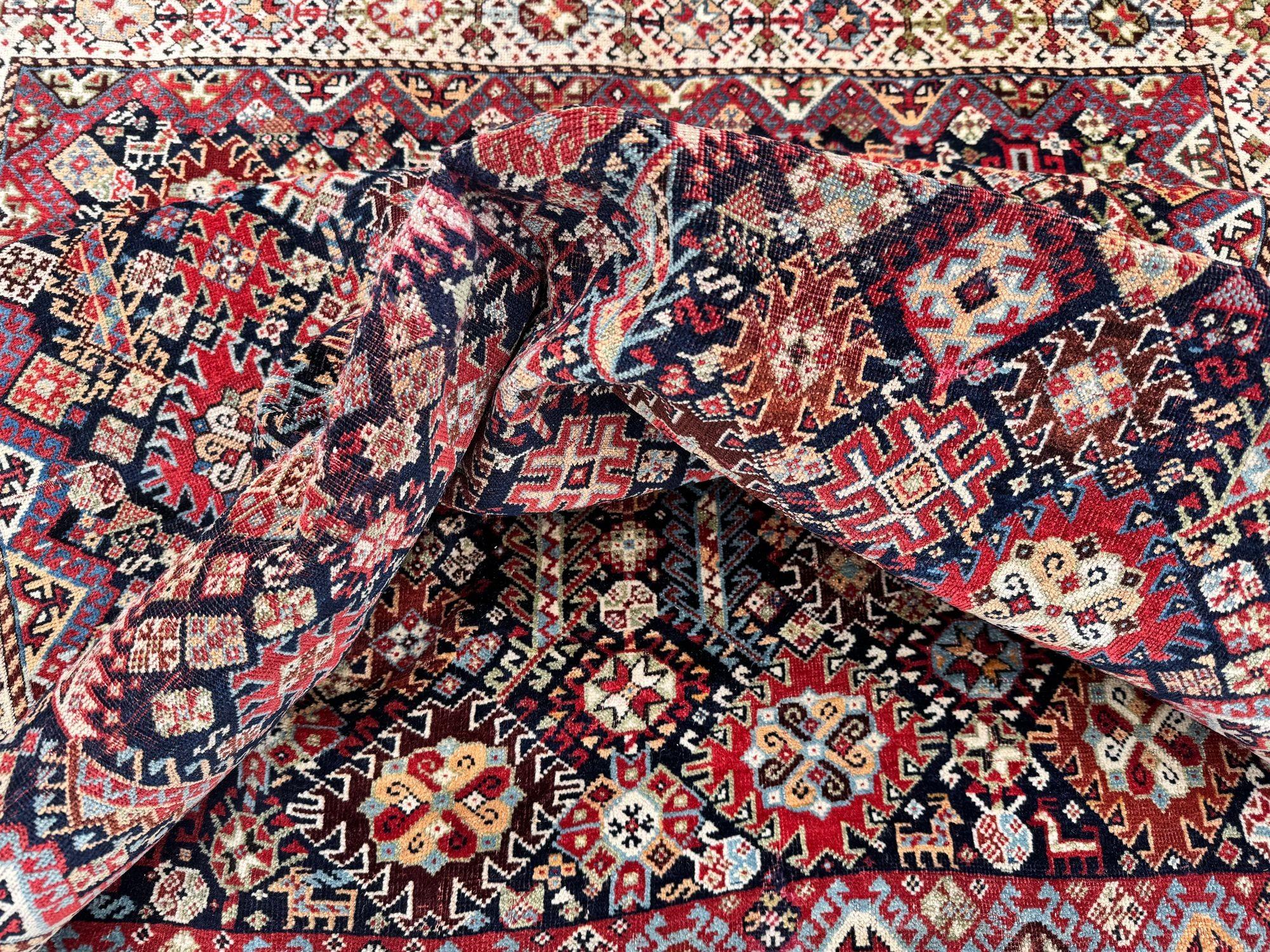 Tapis tribal antique Shekarlu 1.97m x 1.26m en vente 6