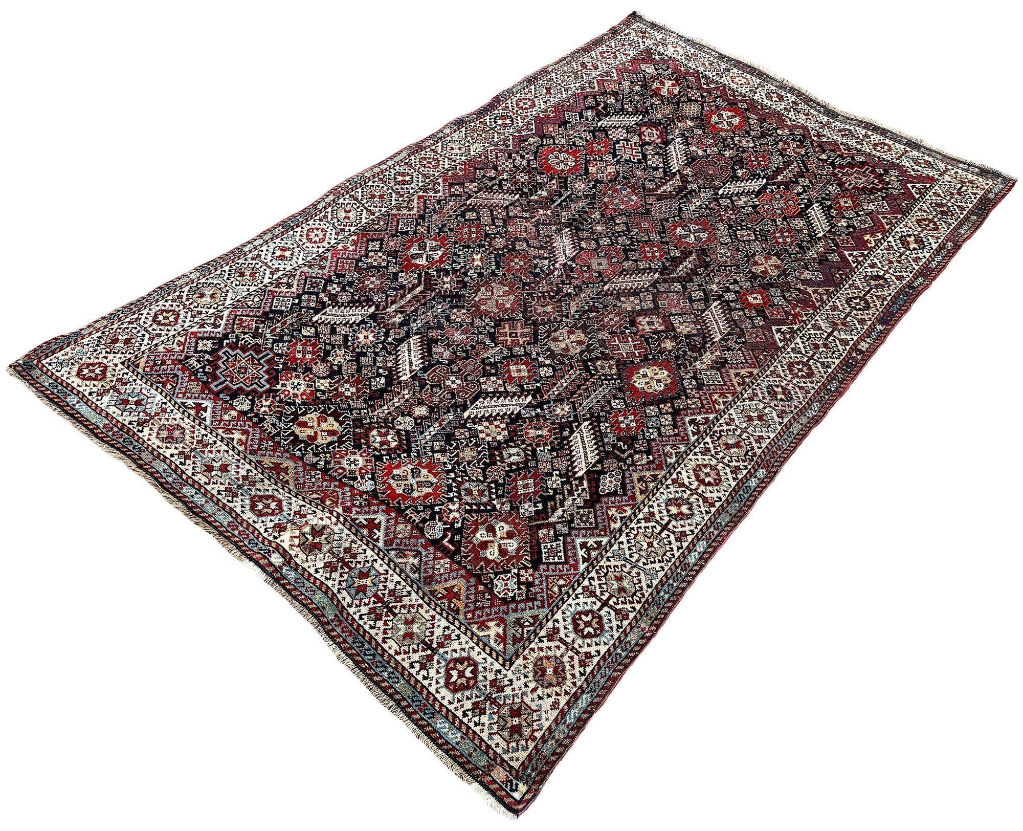 Tapis tribal antique Shekarlu 1.97m x 1.26m Bon état - En vente à St. Albans, GB