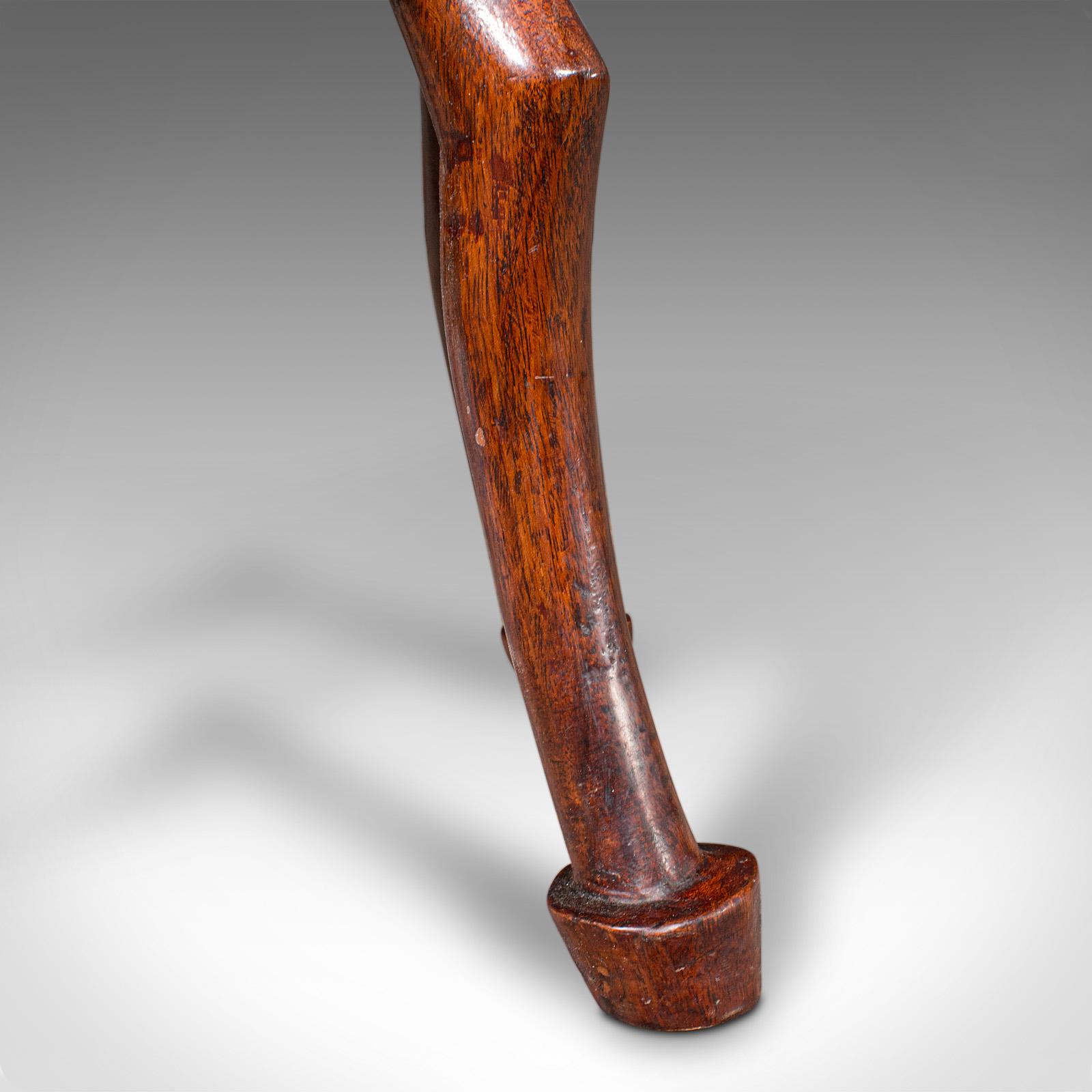 Antique Tribal Side Table, African, Fruitwood, Stool, Lamp Stand, Victorian, Luo For Sale 4
