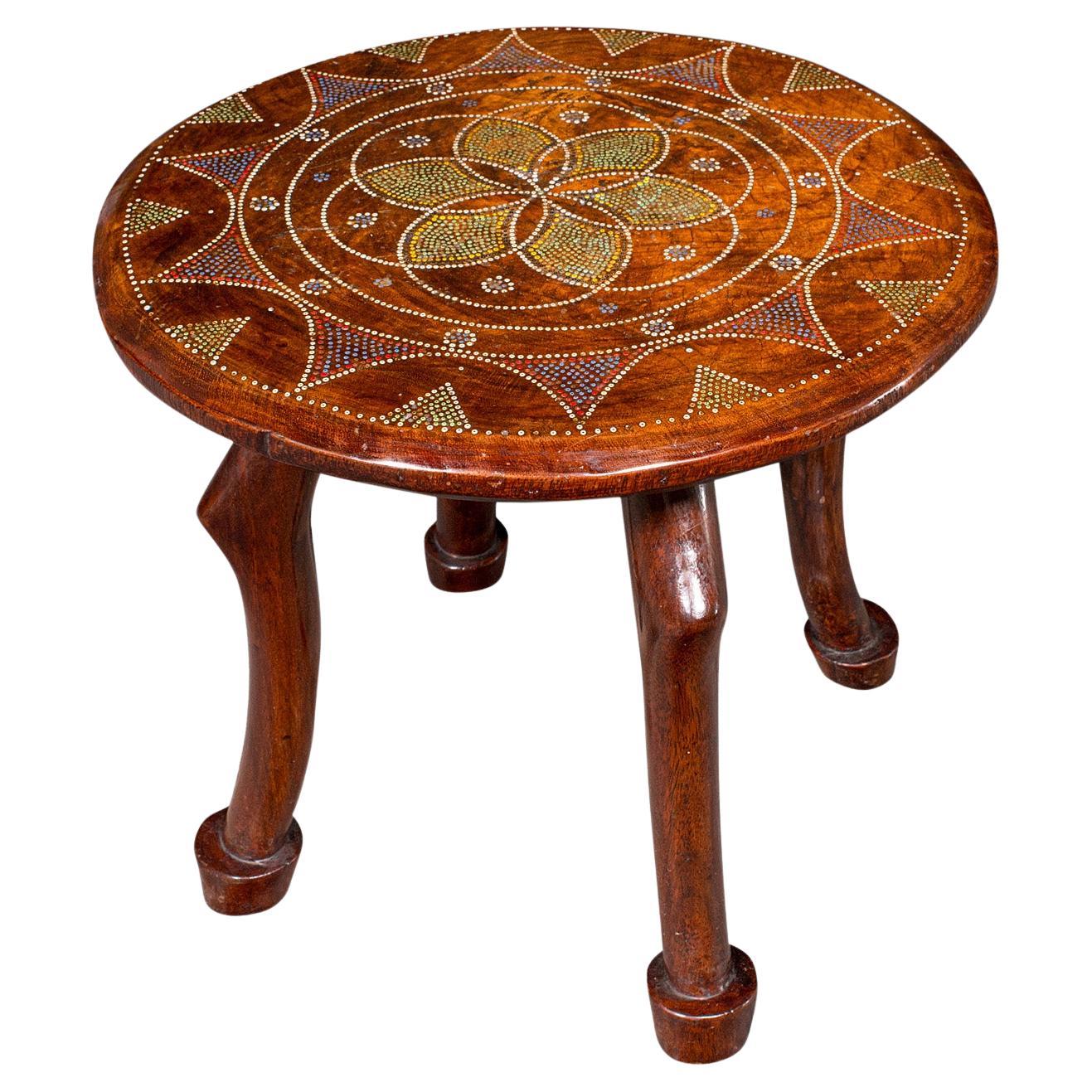 Antique Tribal Side Table, African, Fruitwood, Stool, Lamp Stand, Victorian, Luo For Sale