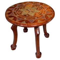 Antique Tribal Side Table, African, Fruitwood, Stool, Lamp Stand, Victorian, Luo