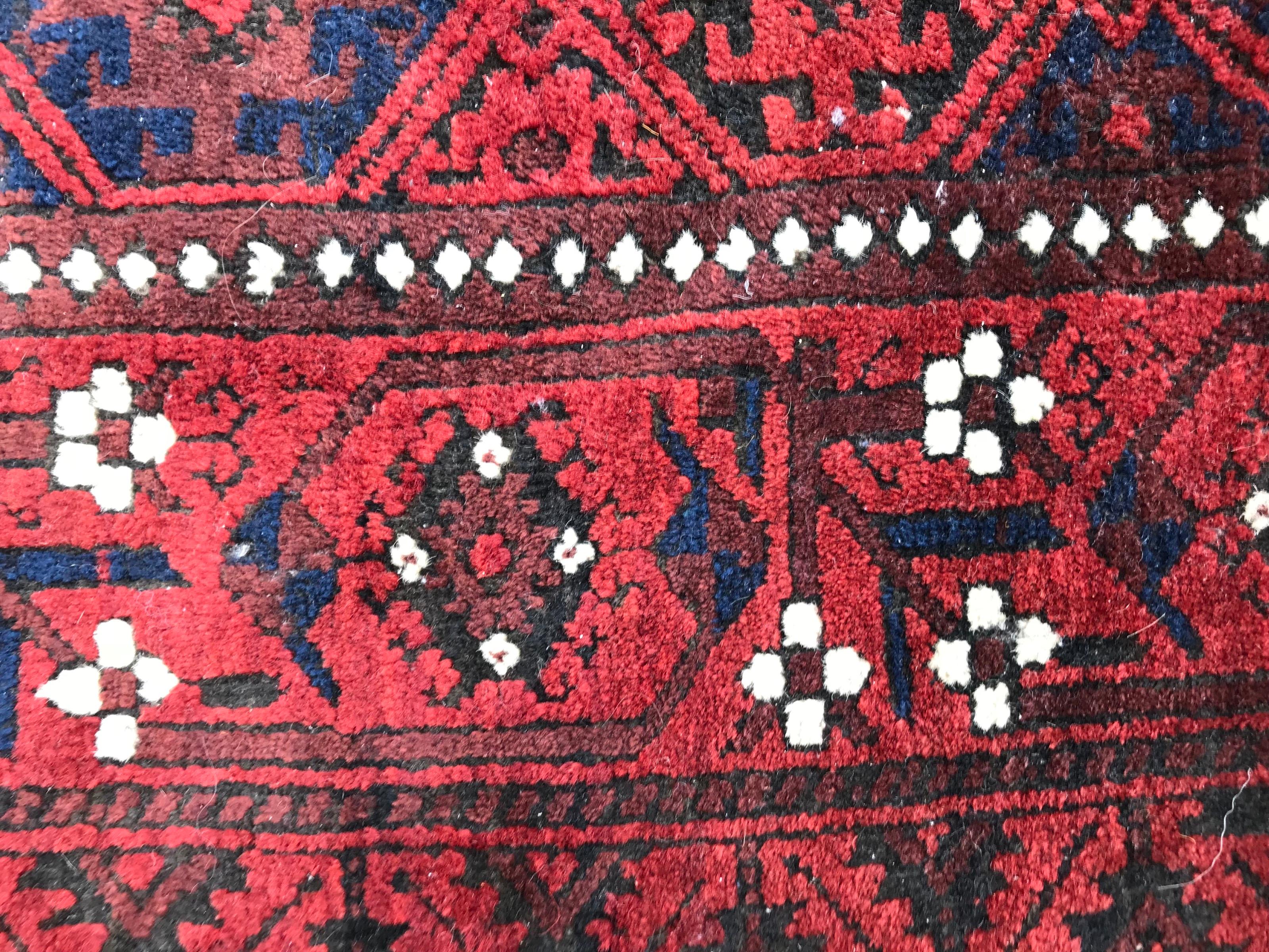 Antique Tribal Turkmen Baluch Afghan Rug 4