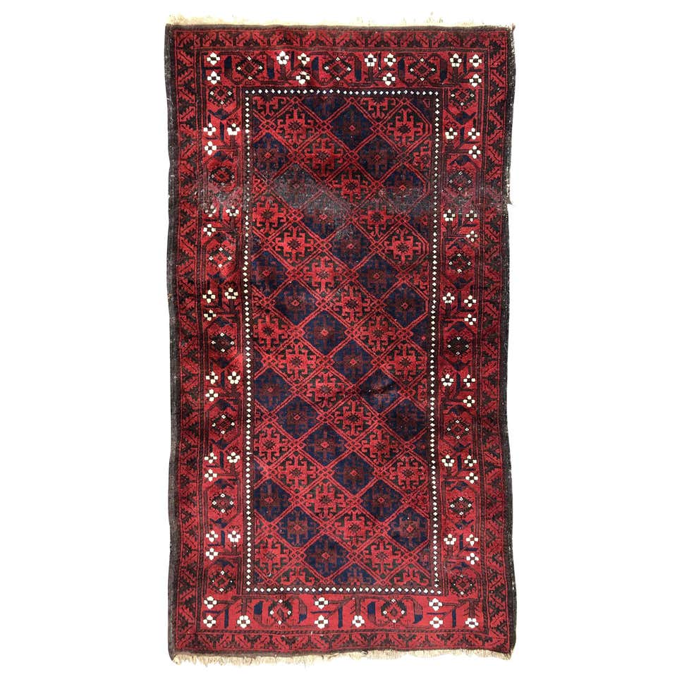 Antique Tribal Turkmen Baluch Afghan Rug For Sale at 1stDibs