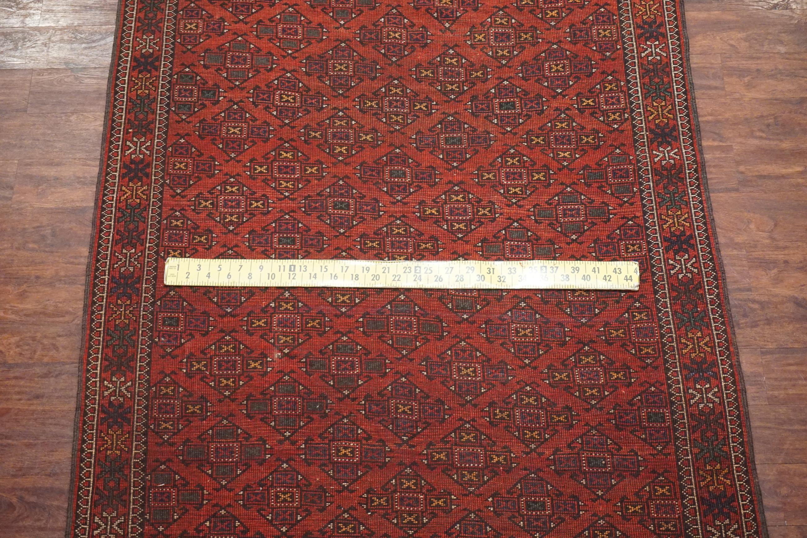 Wool Antique Tribal Turkoman Gallery Runner, circa 1940 For Sale