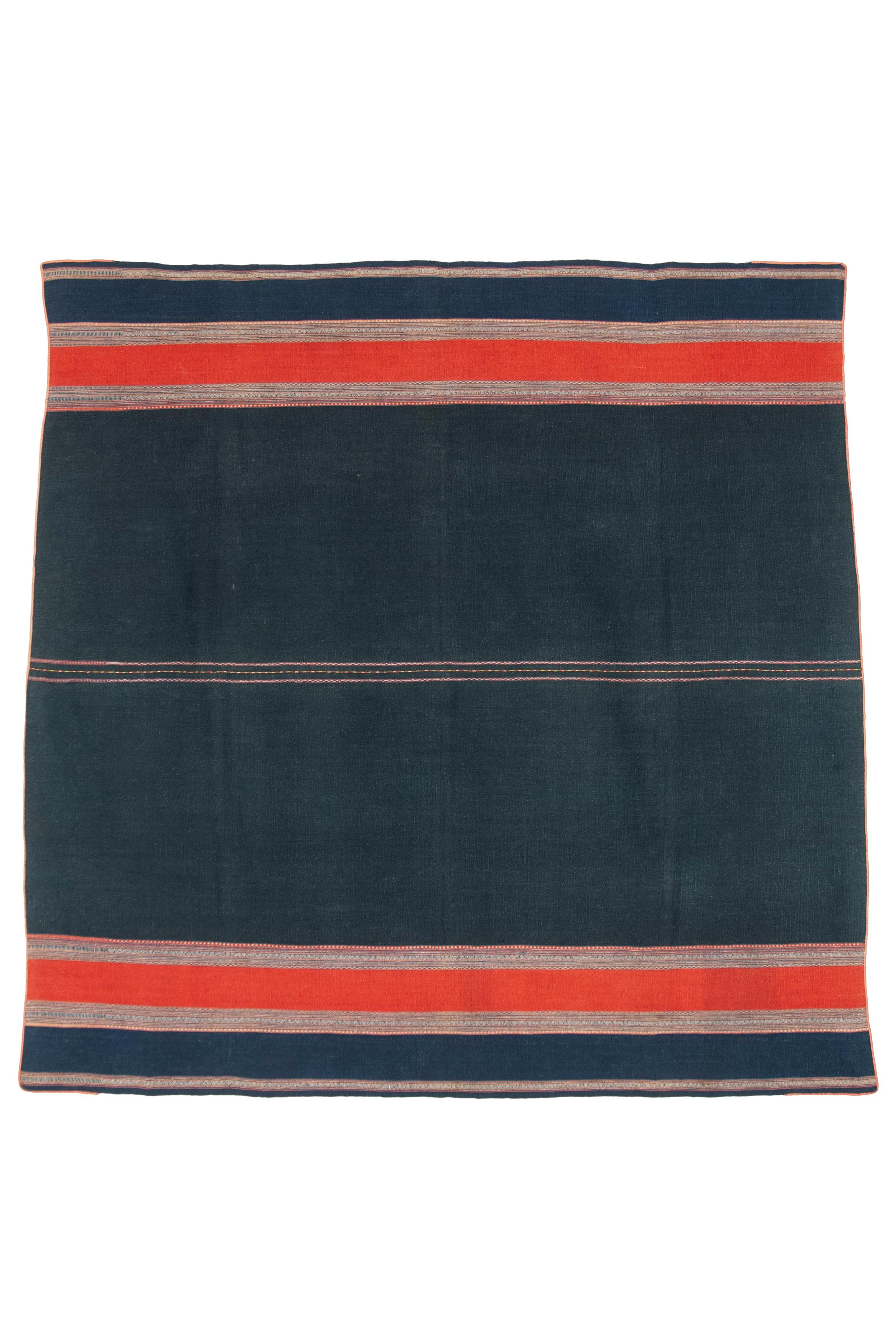 Antique Tribal Woman’s Skirt Cloth, Central Highlands, Vietnam

This unusual wrap-around skirt cloth was made by either the Ede people or the Jarai people from the Central Highlands of Vietnam. It is composed of two panels of very tightly woven