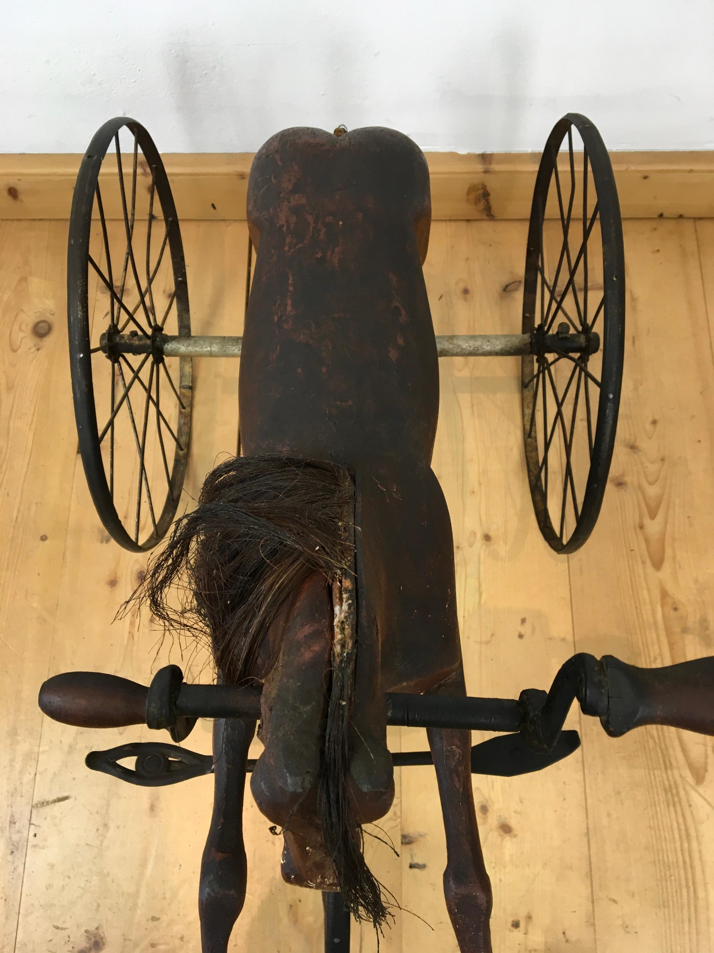 French Antique Tricycle Horse Toy  For Sale